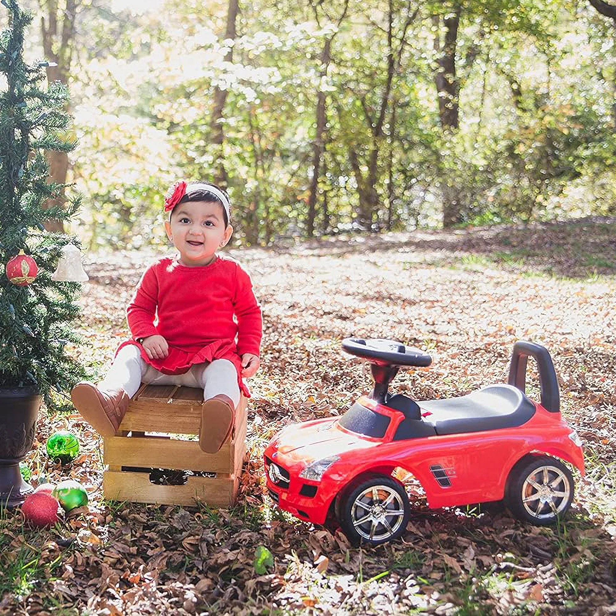 Best Ride On Cars Baby Toddler Ride-On Push Car with Sounds, Red - Image 4
