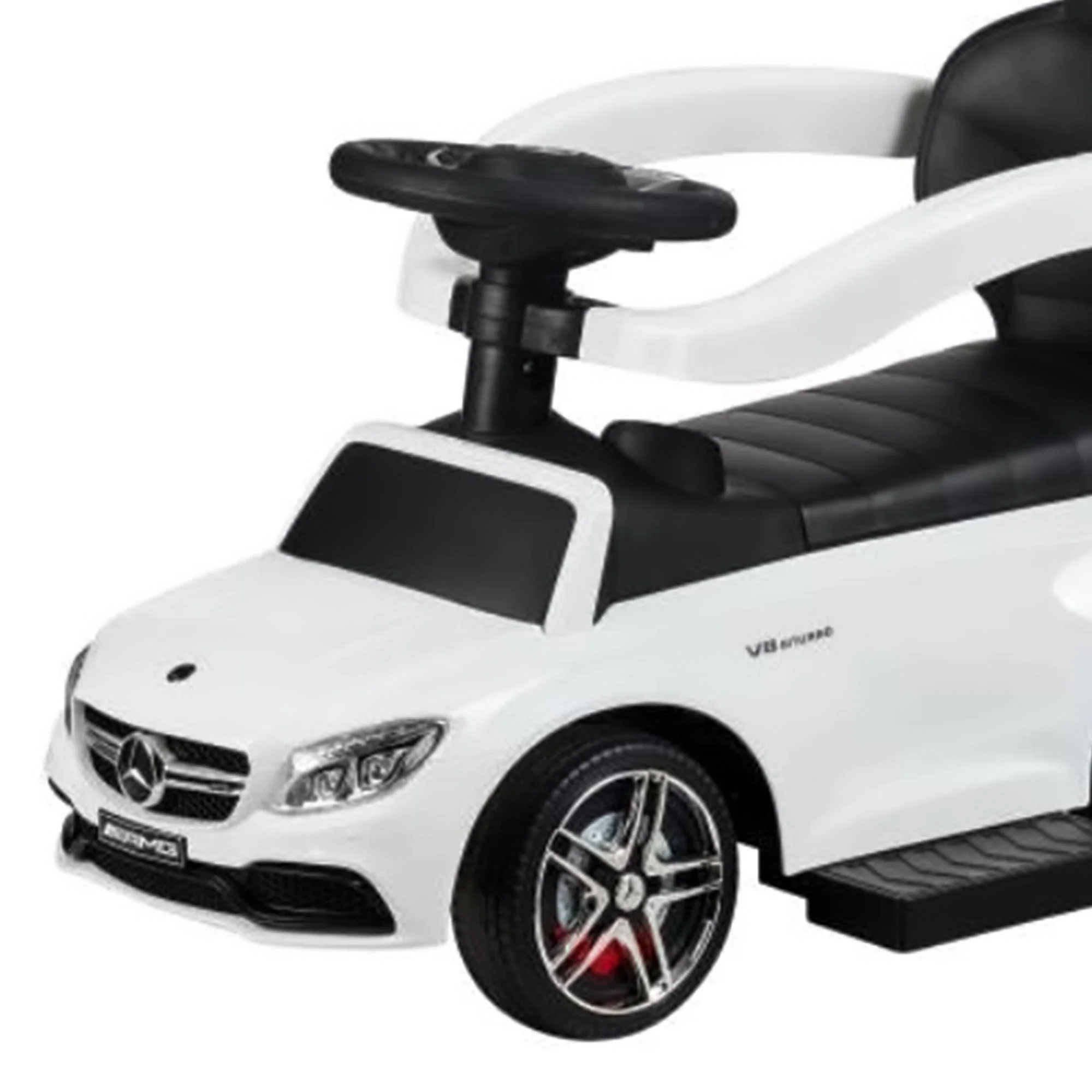 Best Ride on Cars Mercedes C63 3 in 1 Ride On Push Car w/ Removable Stroller Bar - Image 9