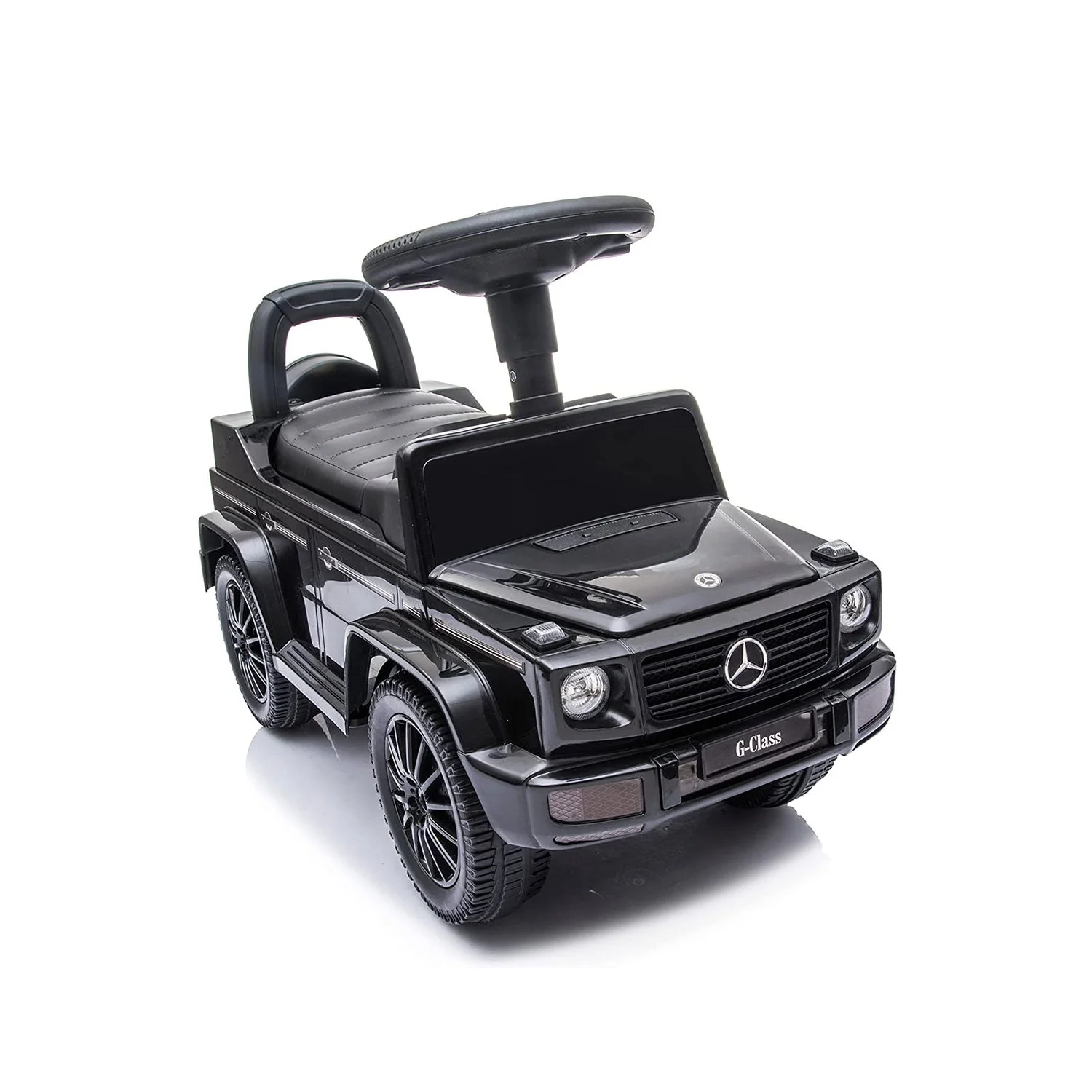 Best Ride On Cars Realistic Children's Mercedes G-Wagon Push Car & Walker, Black - Image 5