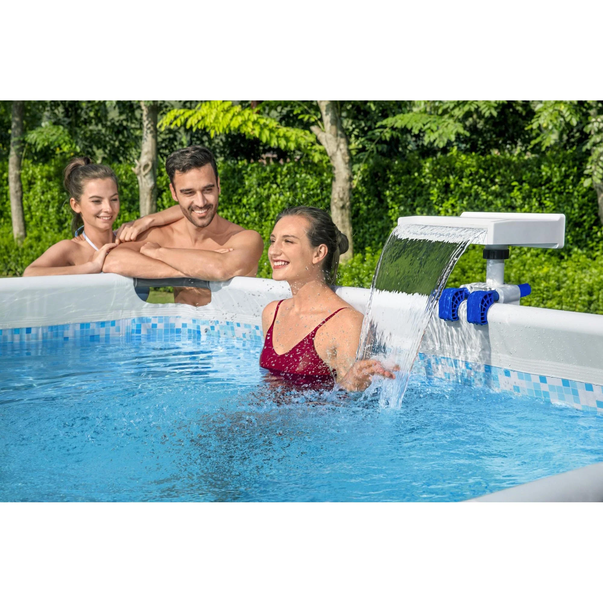 Bestway Above Ground Swimming Pool 7 Colored LED Relaxing Waterfall Cascade - Image 10
