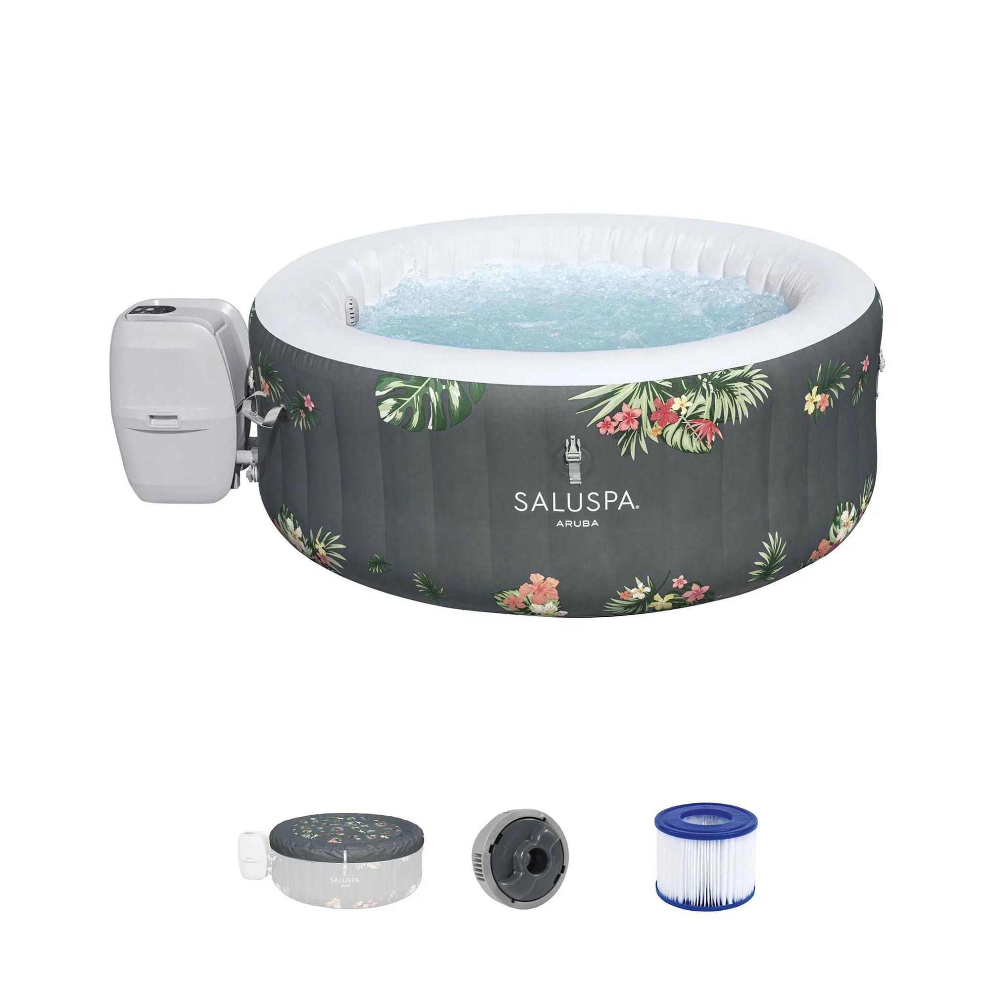 Bestway Aruba AirJet Hot Tub with 2 Non-Slip Spa Seat and 2 Headrest Pillows - Image 6