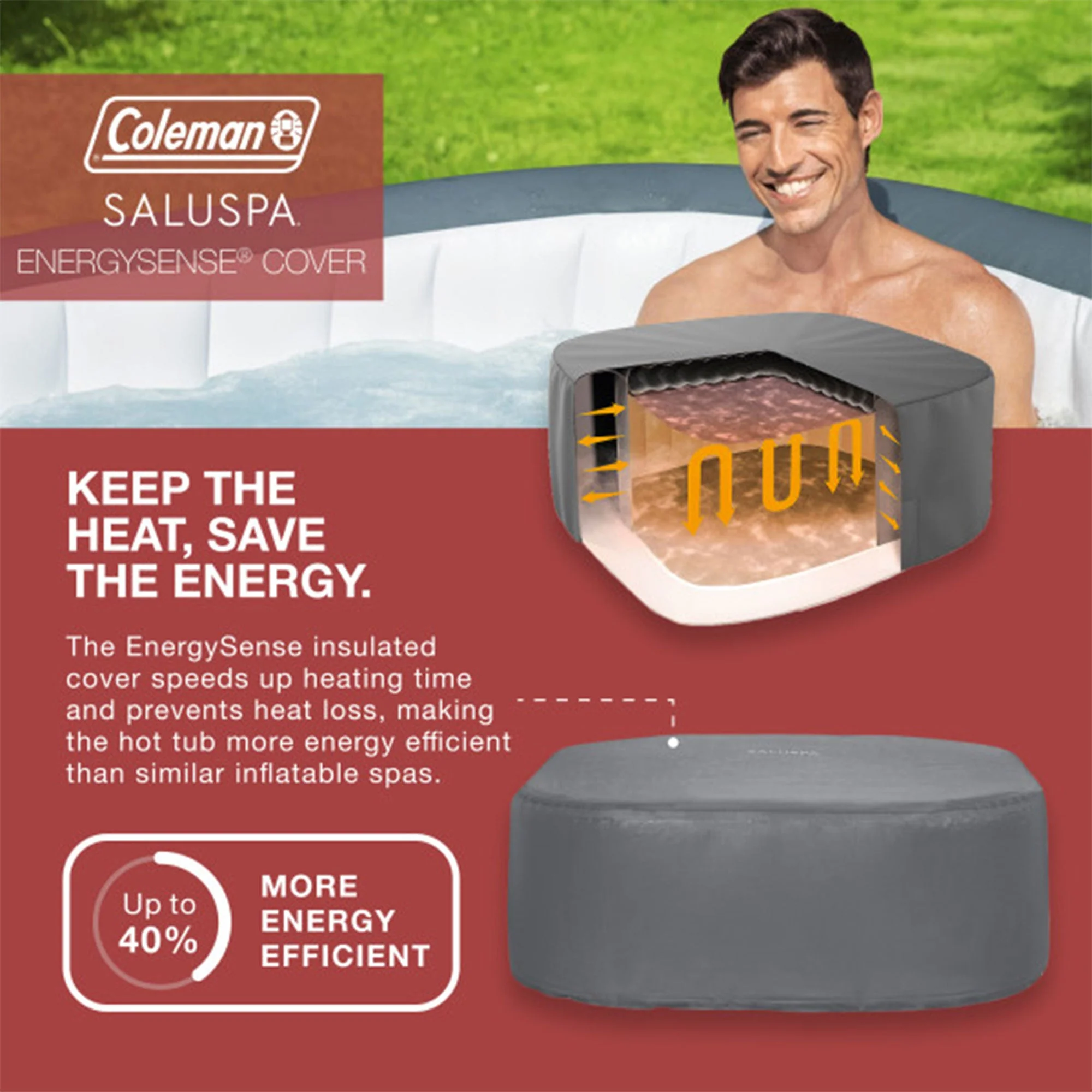 Bestway Coleman Hot Tub with 6 SaluSpa Non-Slip Spa Seats and SaluSpa Pillows - Image 3
