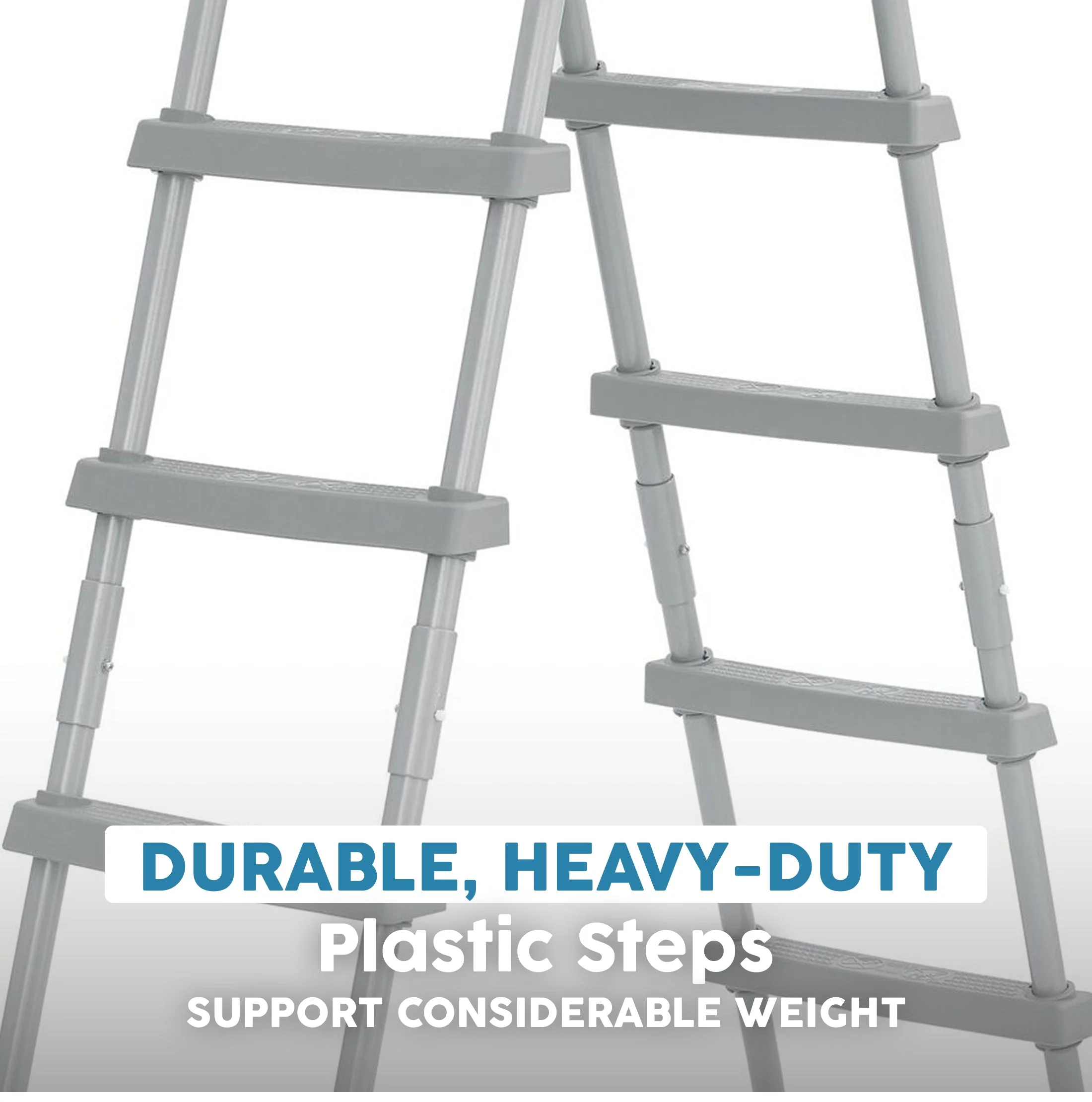 Bestway Flowclear 52 Inch Heavy Duty Metal A Frame Above Ground Pool Ladder - Image 6