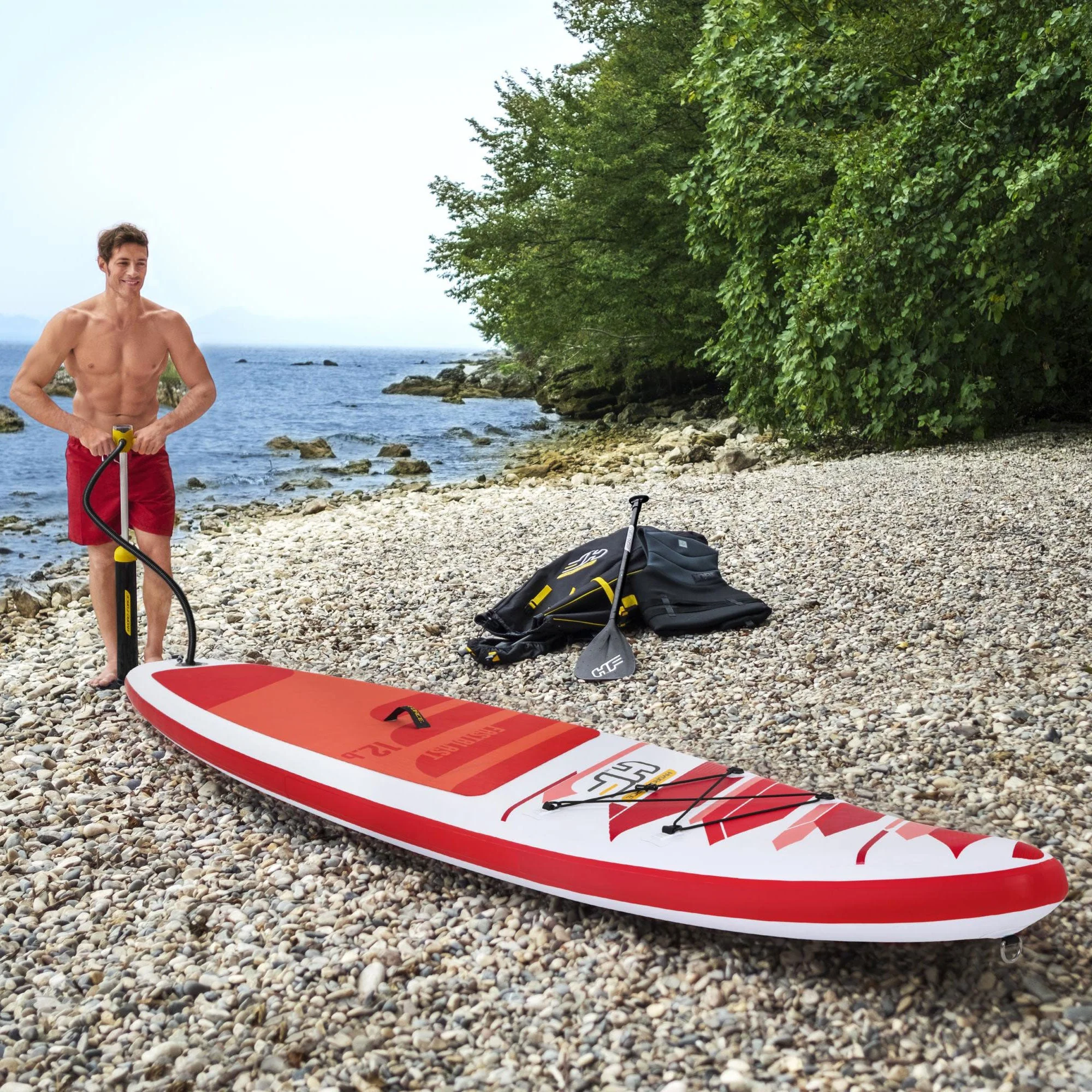 Bestway Hydro-Force Fastblast Tech Inflatable Stand Up Paddle Board Water Set - Image 12