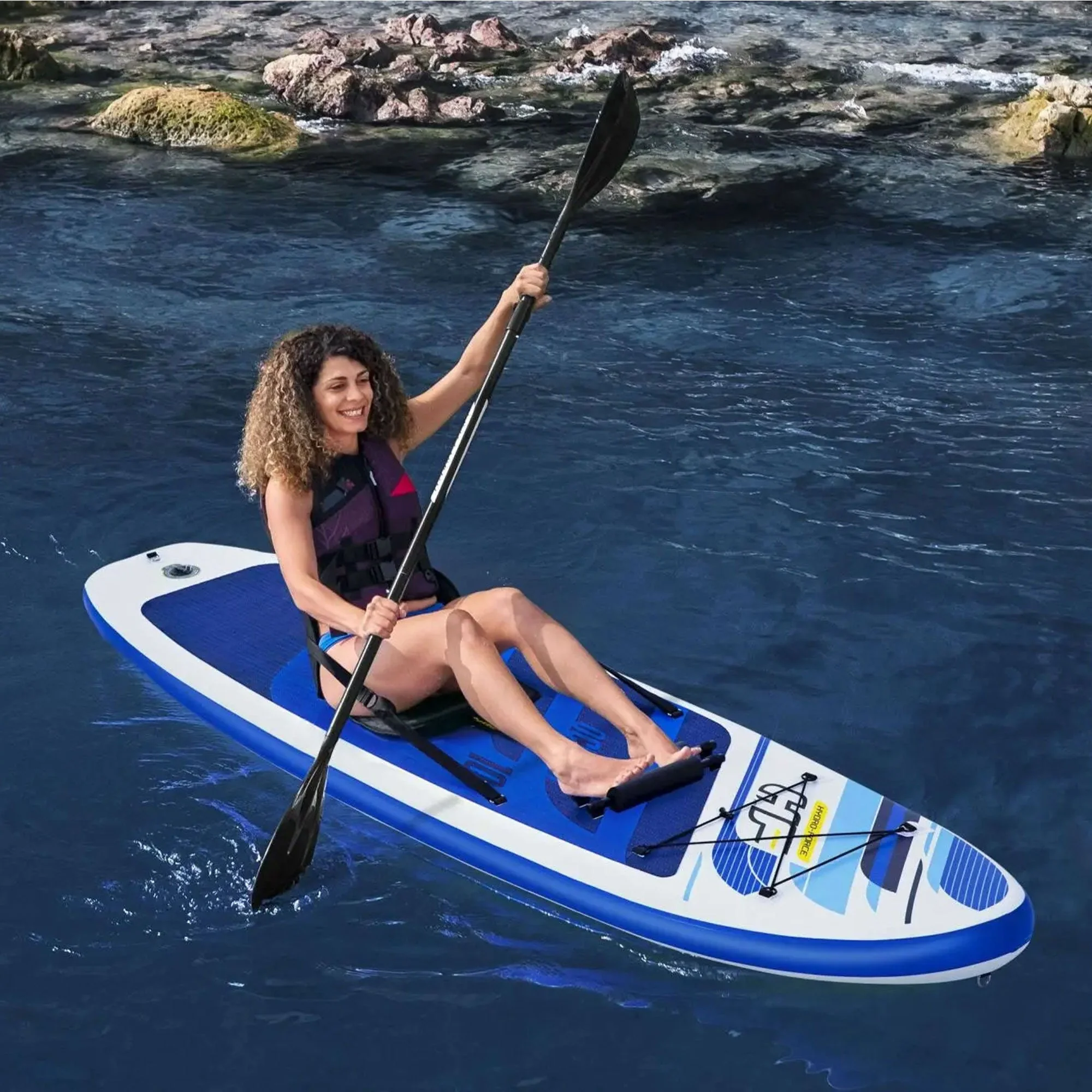 Bestway Hydro-Force Oceana Inflatable Stand-Up Paddle Board and Kayak Water Set - Image 11