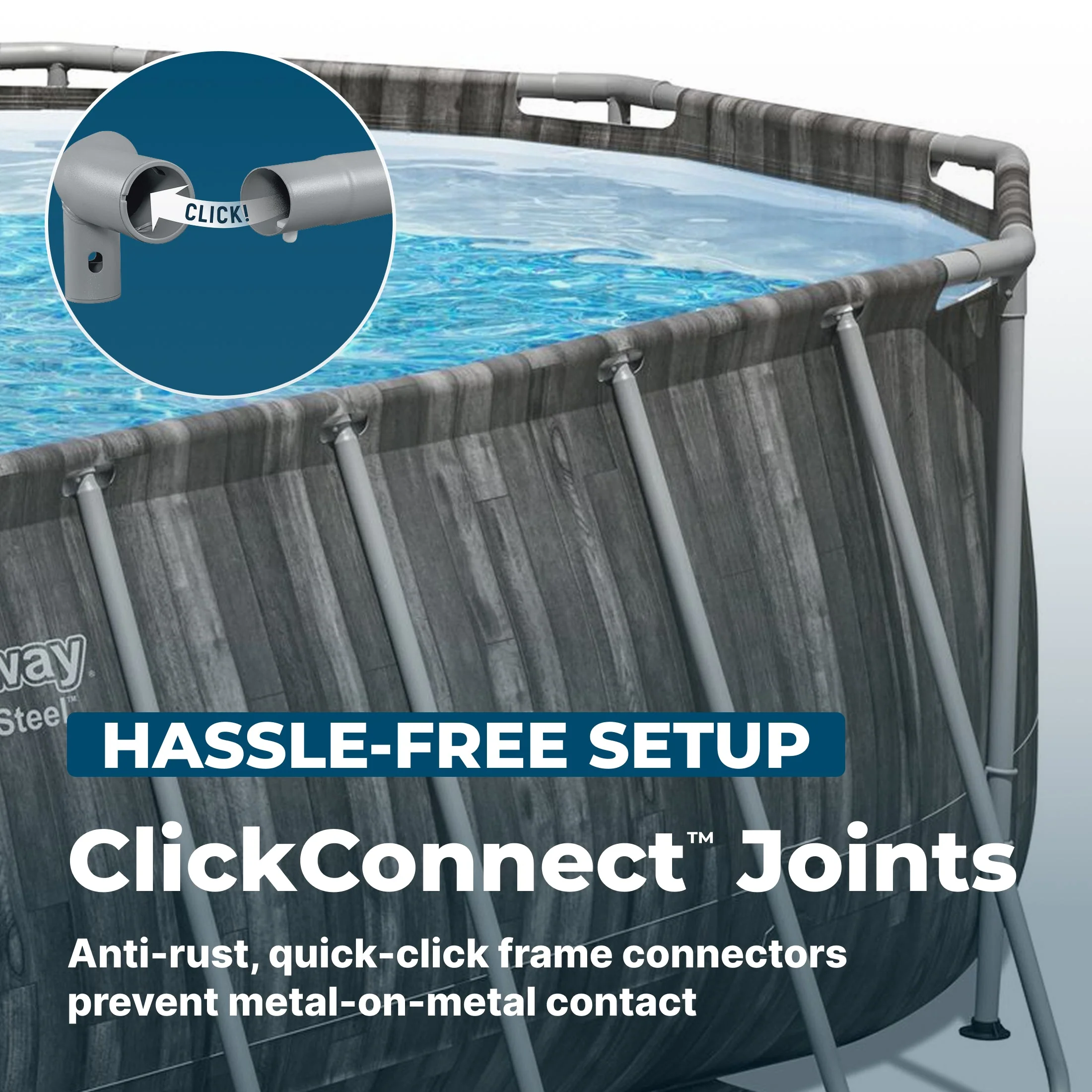Bestway Power Steel 20' x 12' x 48" Oval Above Ground Outdoor Swimming Pool Set - Image 5