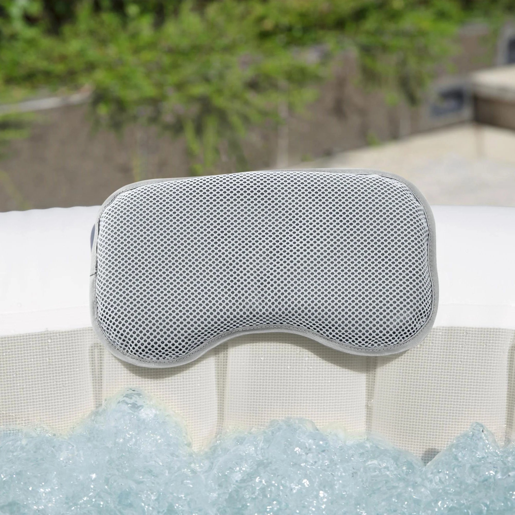 Bestway SaluSpa Padded Headrest Pillows with Adjustable Strap, Gray, 2 Pack - Image 8