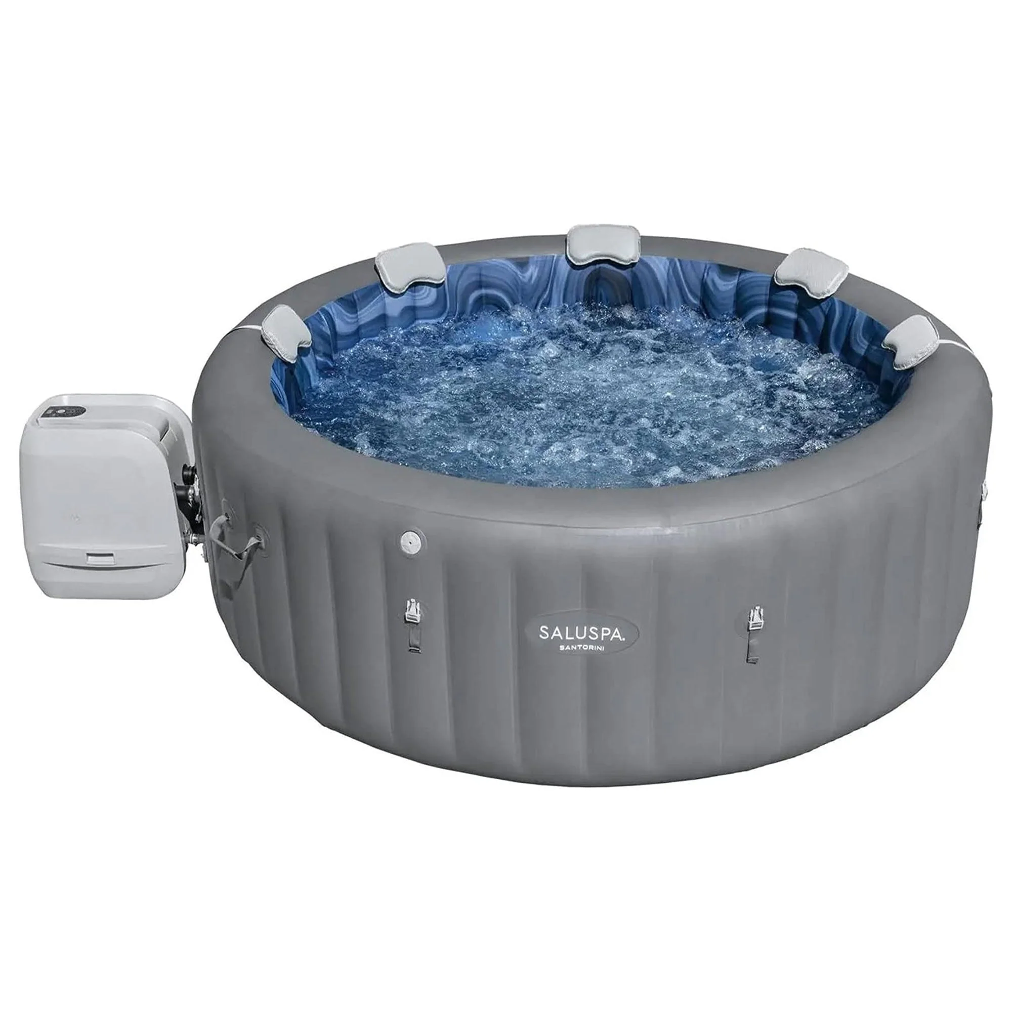 Bestway SaluSpa Santorini HydroJet Hot Tub w/Set of 4 SaluSpa Pool and Spa Seat - Image 8