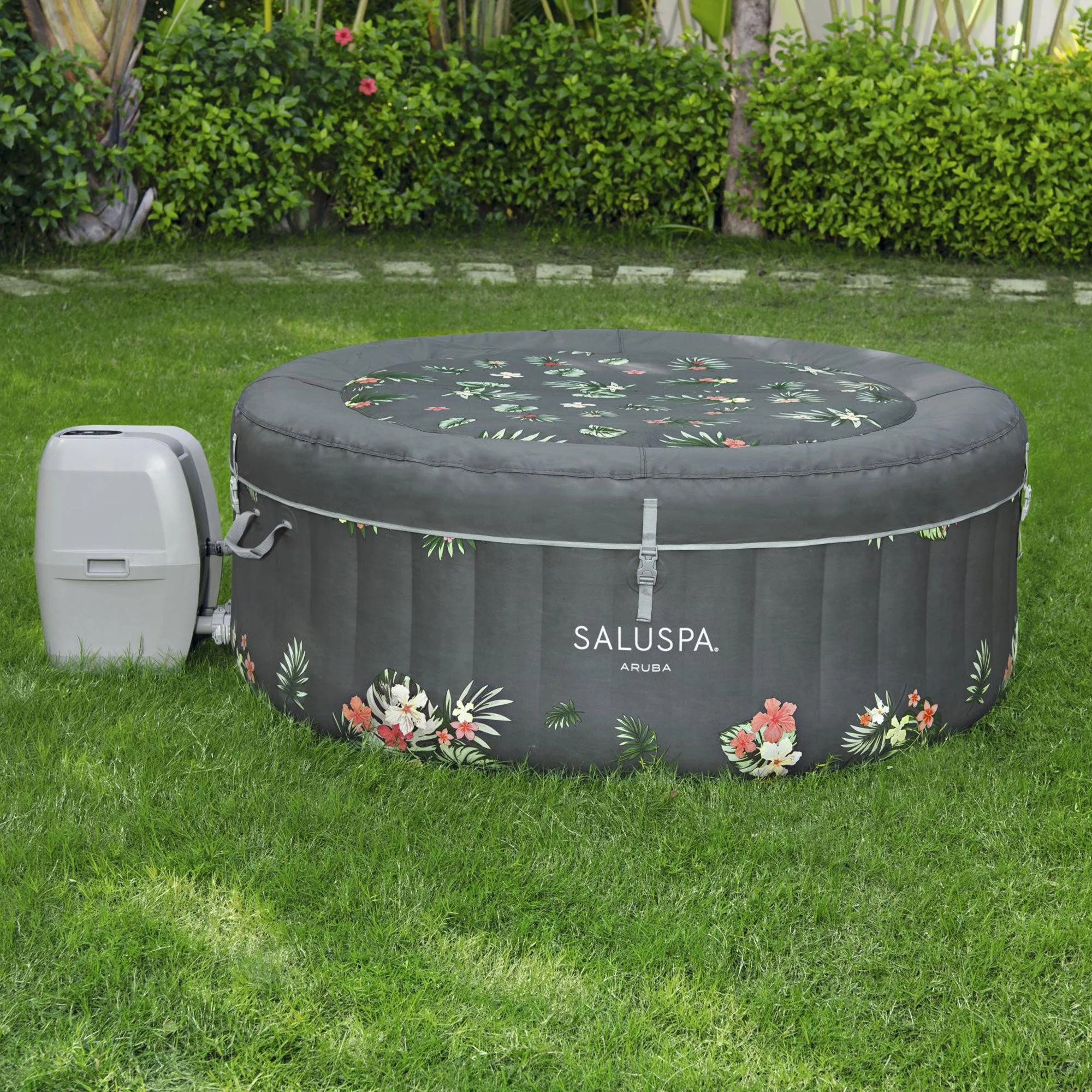 Bestway SaluSpa Sun Shade Canopy with Aruba SaluSpa Inflatable Outdoor Hot Tub - Image 12