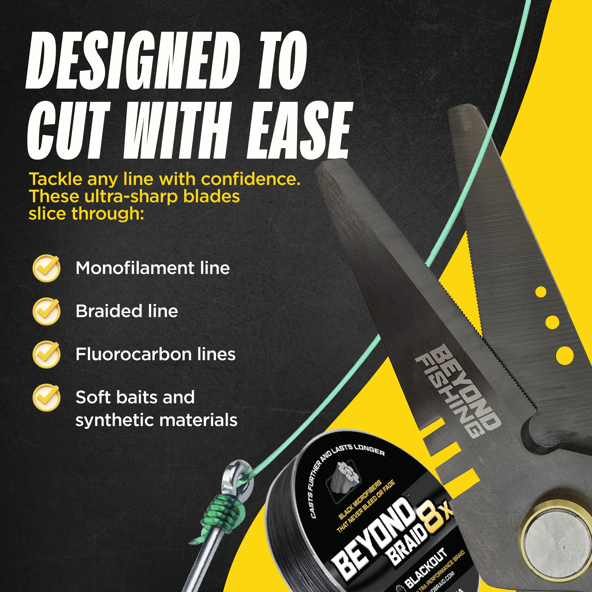 Beyond Fishing 6.5" Pro Shears - Premium Braid Cutting Scissors - Image 4