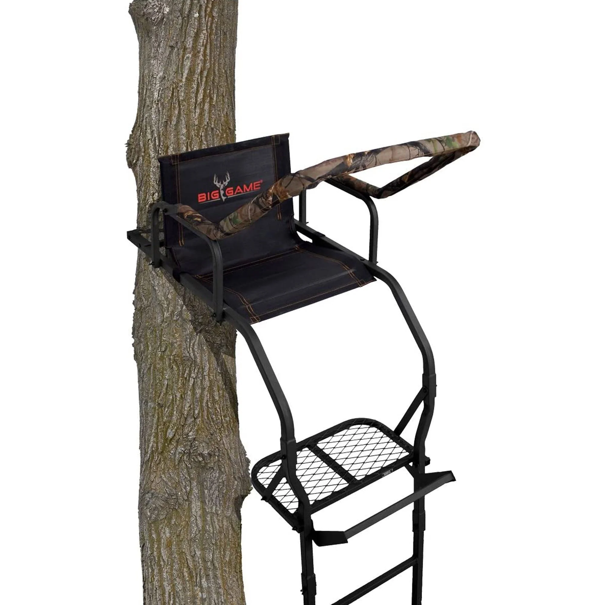 Big Game Warrior DXT 17 Foot 1 Person Deer Hunting Ladder Climbing Tree Stand - Image 9