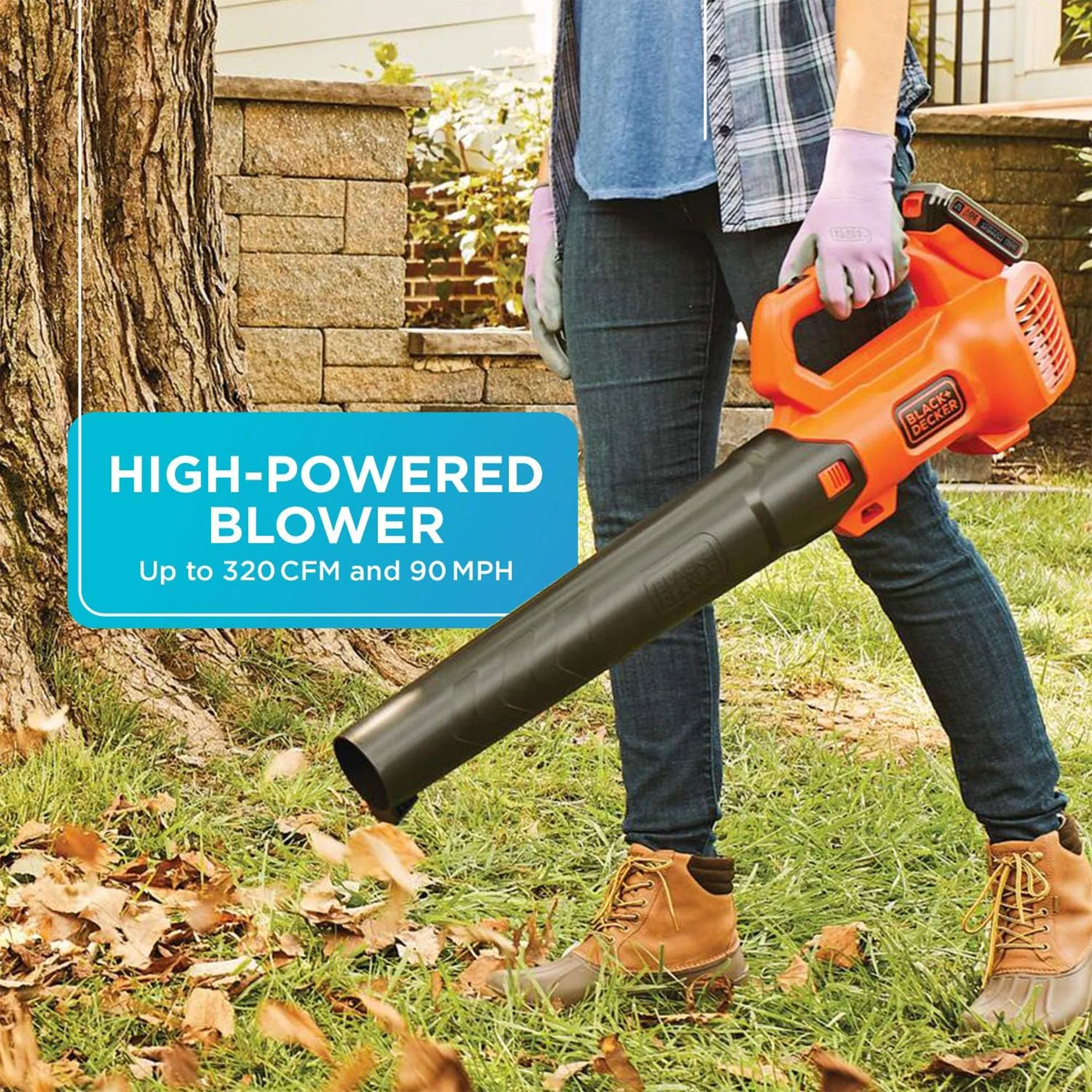 BLACK+DECKER 20V MAX Powerconnect Axial Leaf Blower and String Trimmer Combo Kit - Image 3