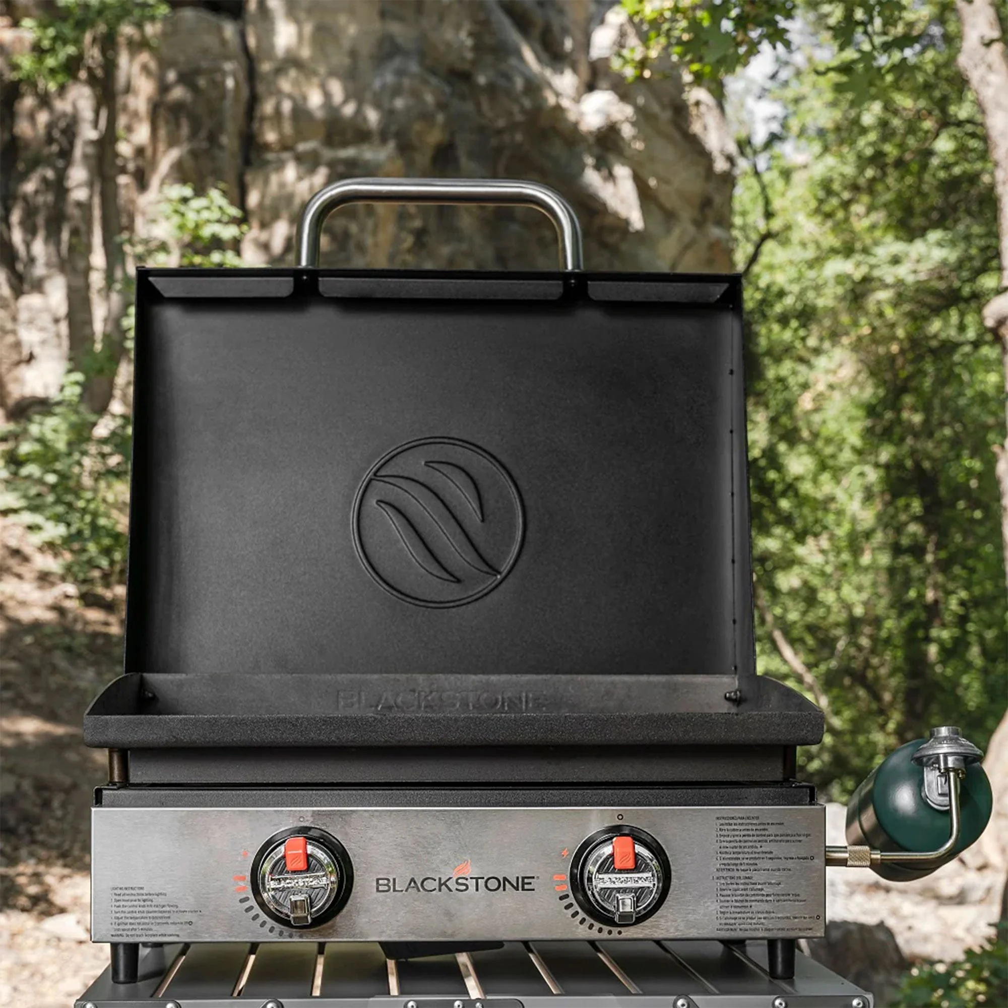 Blackstone Stainless Steel Propane Hood Portable Outdoor Griddle Grill, Black - Image 6