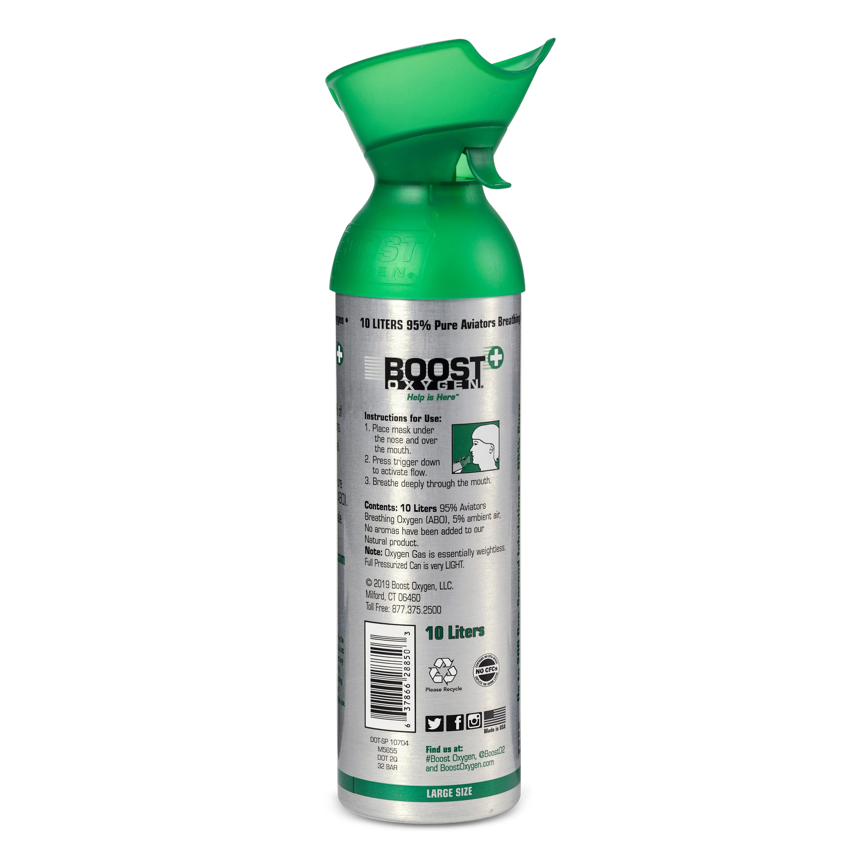 Boost Oxygen 10L Canned Oxygen (2 Pack) & 5L Canned Oxygen (3 Pack), Flavorless - Image 10