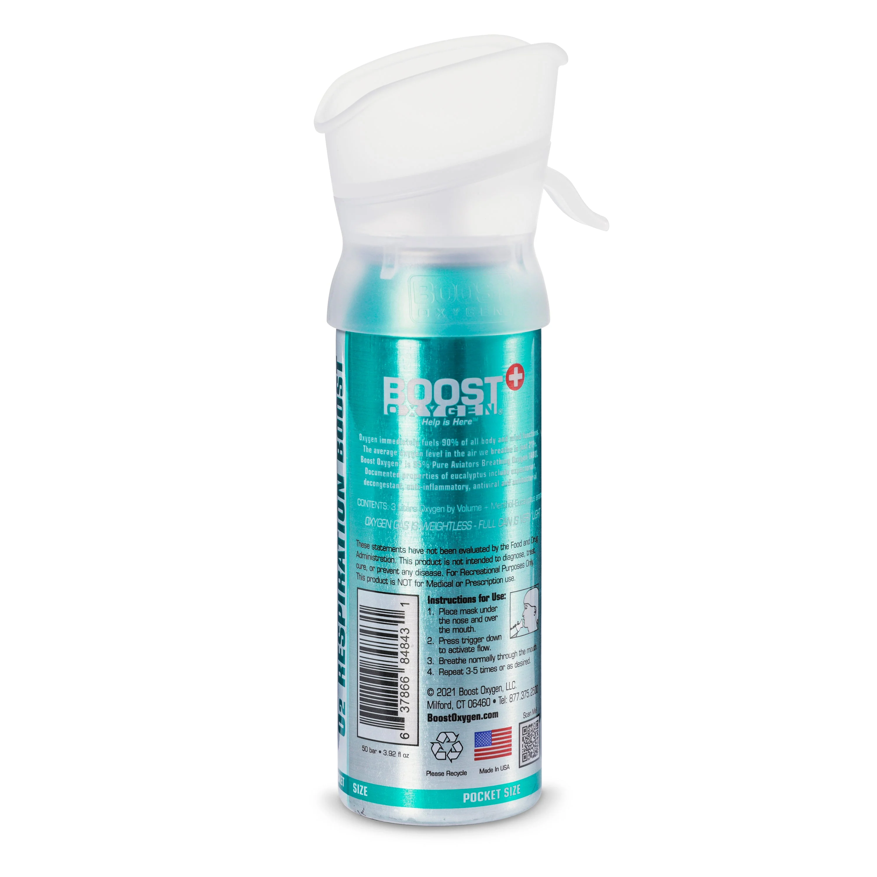 Boost Oxygen Natural 4 Portable Pure Canned Oxygen Canister with 1 Pocket Sized - Image 11