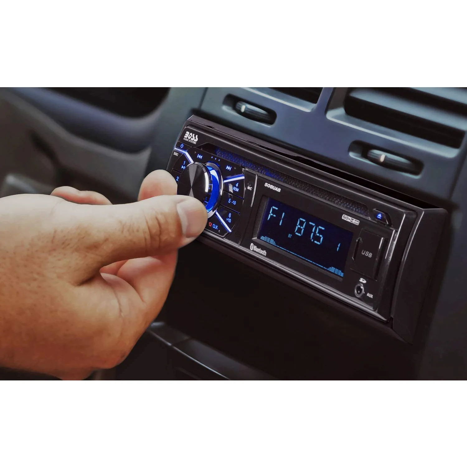 BOSS Audio Vehicle Single DIN Bluetooth Stereo System w/ Full Range Speaker Pair - Image 5