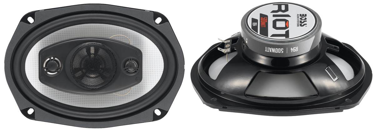 Boss Riot R94 6x9" 500W 4 Way Car and R63 6.5" 300W 3 Way Coaxial Audio Speakers - Image 2