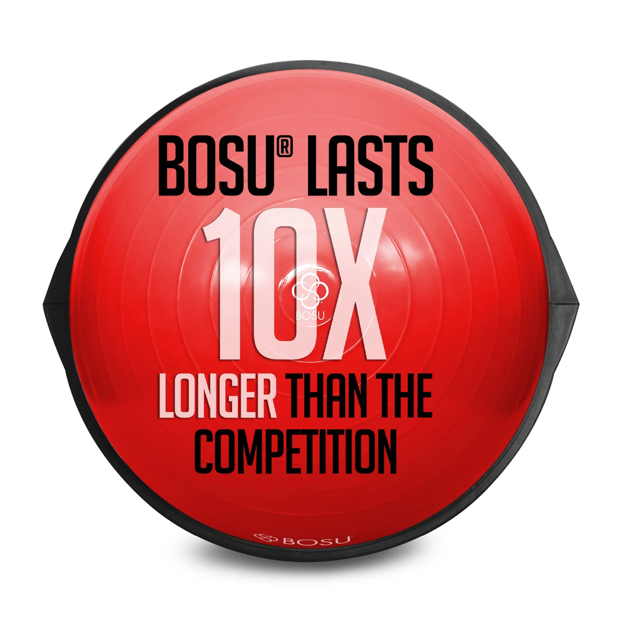 BOSU 26 Inch Yoga Sports Pro Balance Trainer Ball Exercise Equipment, Red/Black - Image 3