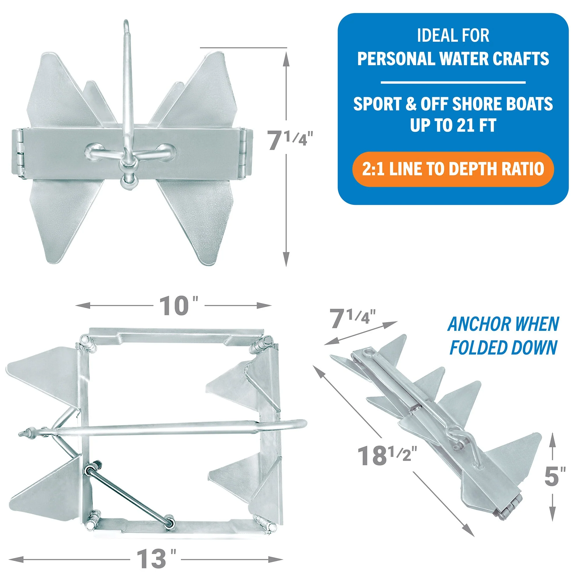 Box Anchor for Boats Folding Anchor - Image 7