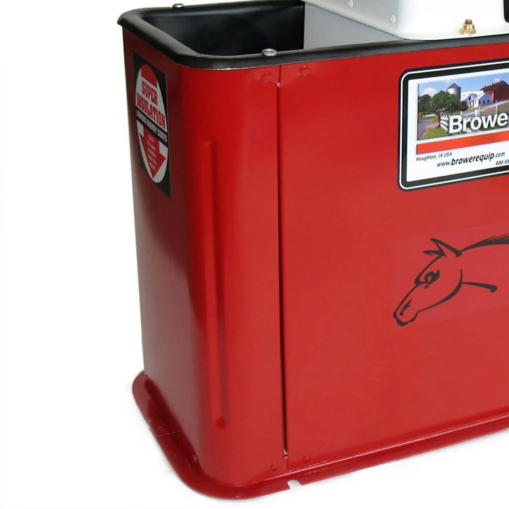 Brower MK32E 18 Inch Insulated Steel Electric Heated Livestock Waterer, Red - Image 6