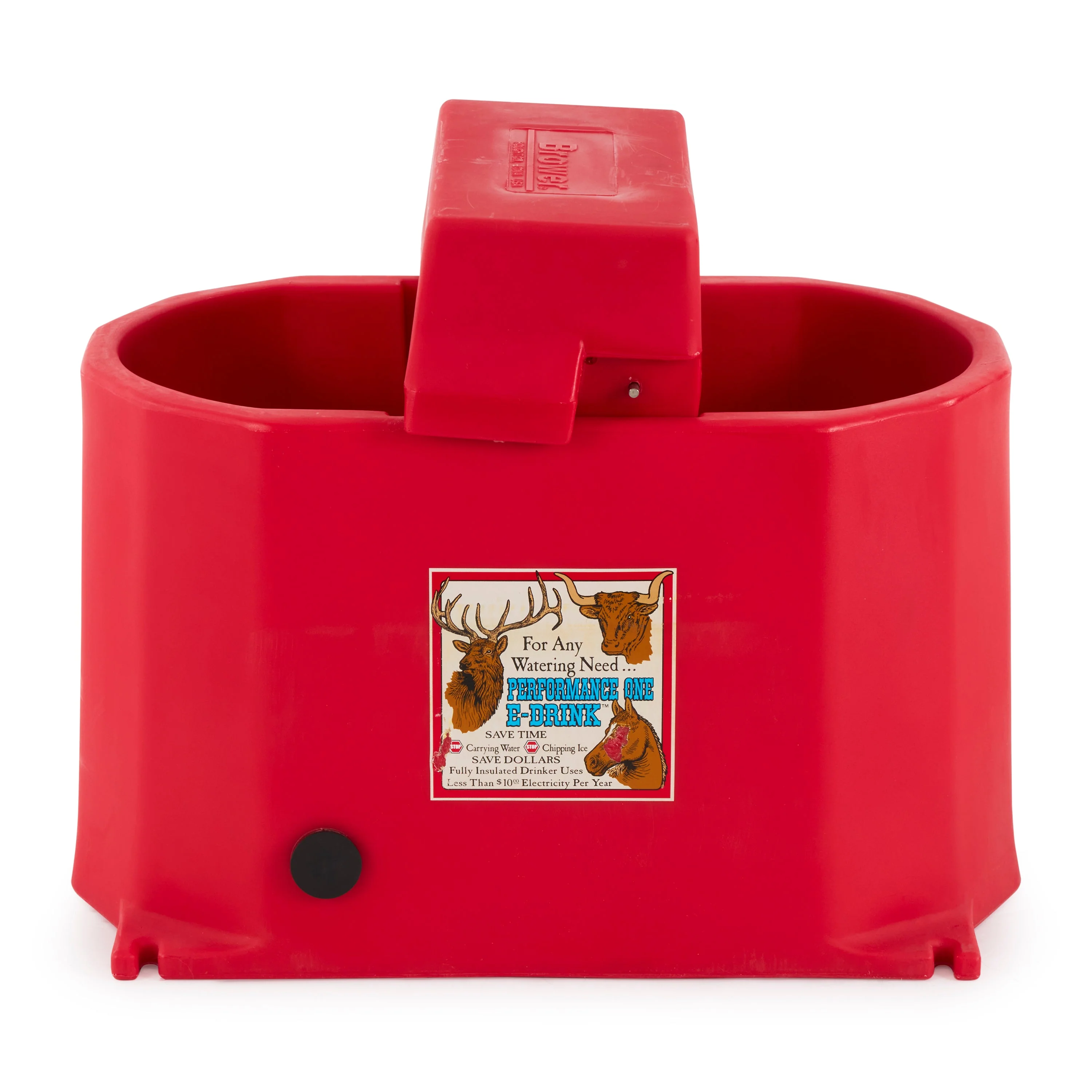 Brower MPO17E 250W Poly Plastic 17 Gallon Heated Outdoor Livestock Waterer, Red - Image 6