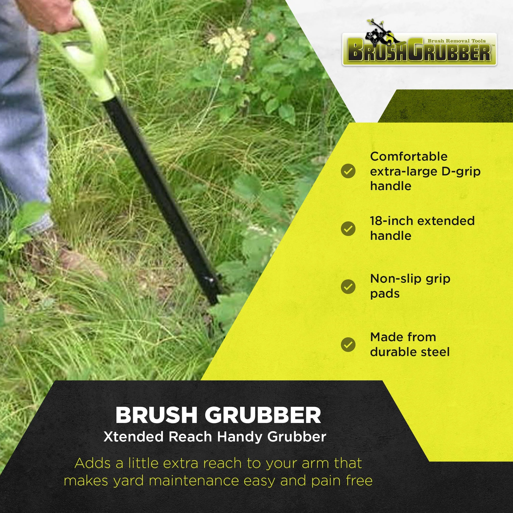 Brush Grubber BG-14 Handy Grubber Xtended Reach Grabber Claw with Non Slip Pads - Image 2