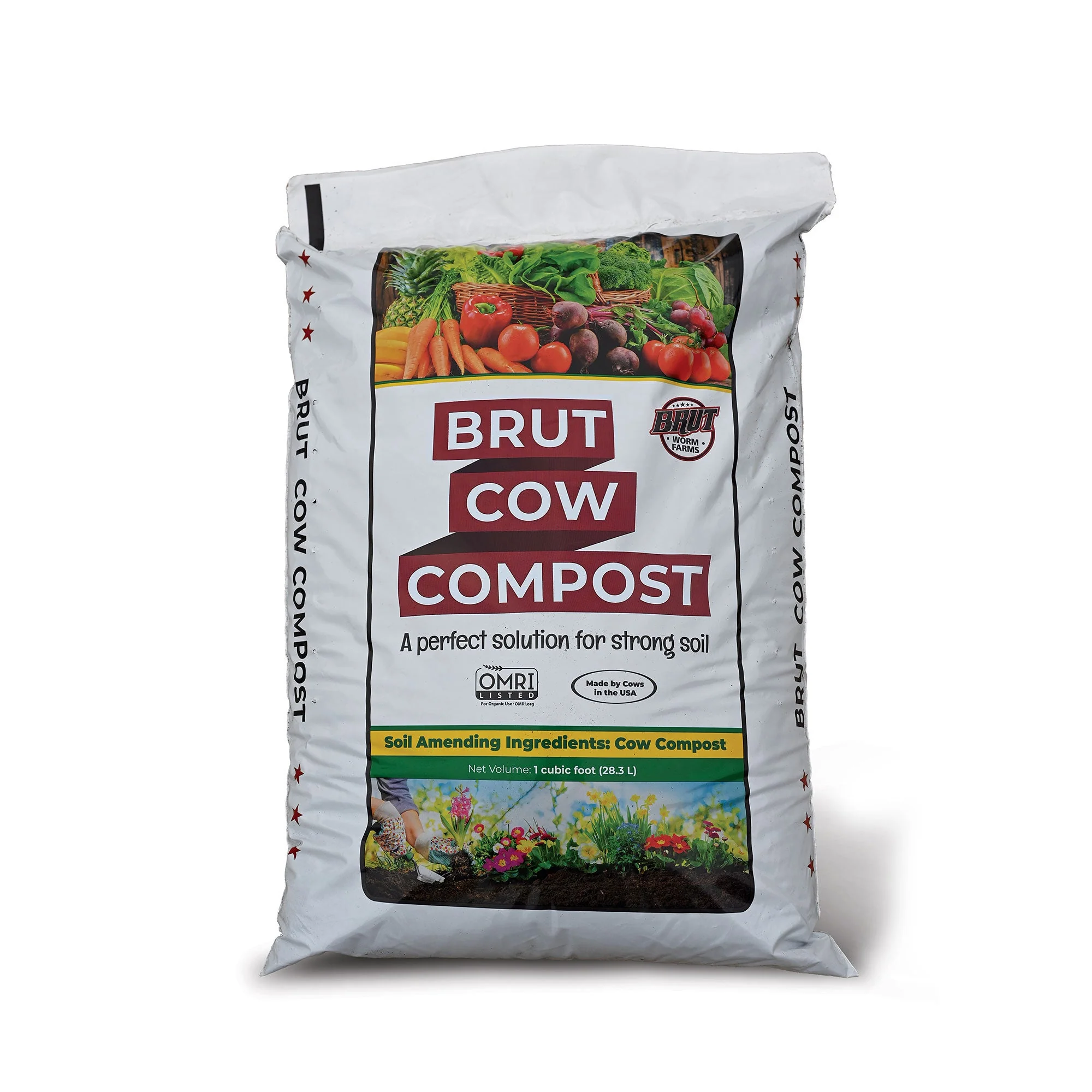 Brut Cow Compost, 10 Pack Composted Cow Manure Organic Soil Amendment, 1 Cu Ft - Image 2