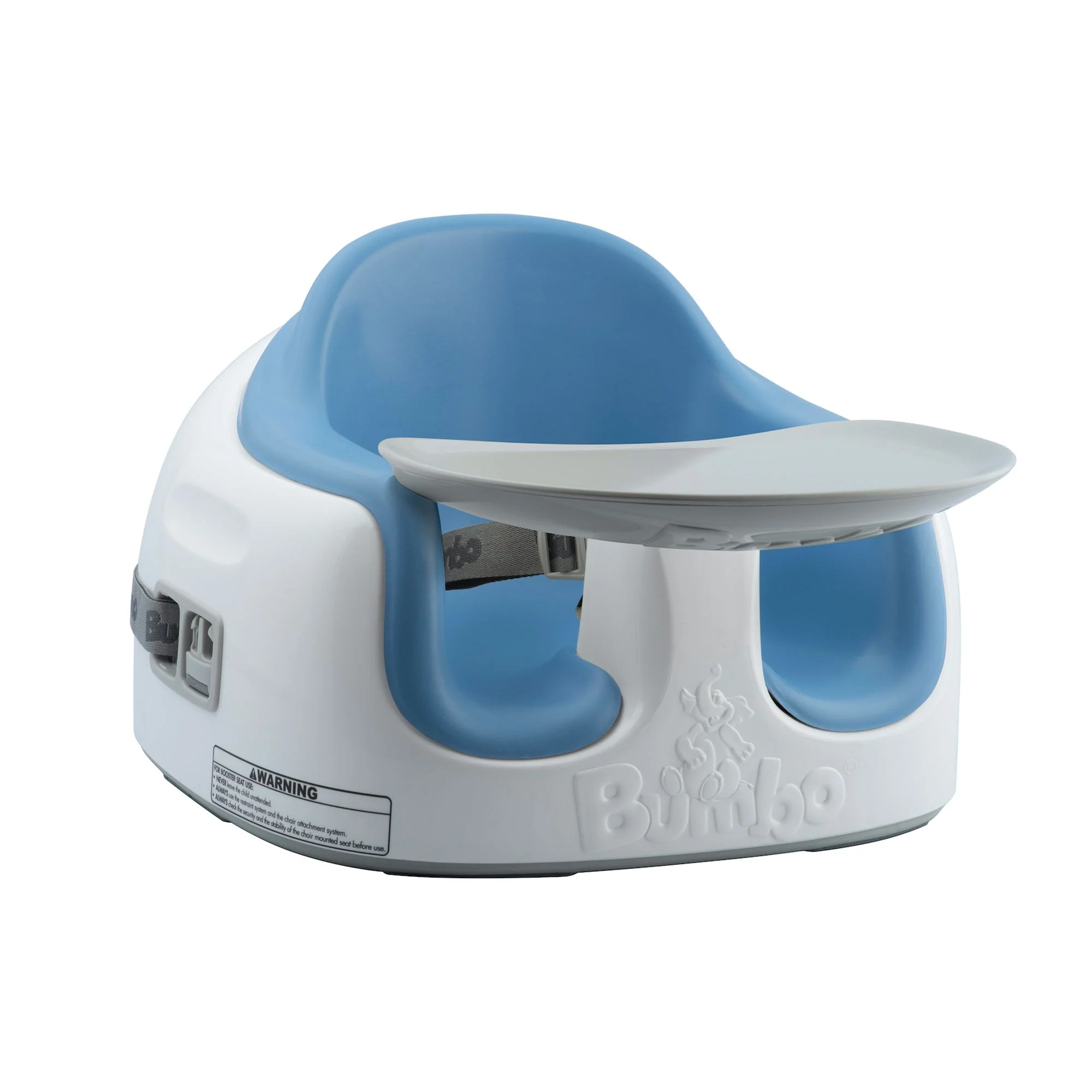 Bumbo Baby Toddler Adjustable 3-in-1 Booster Seat/High Chair & Tray, Powder Blue - Image 10