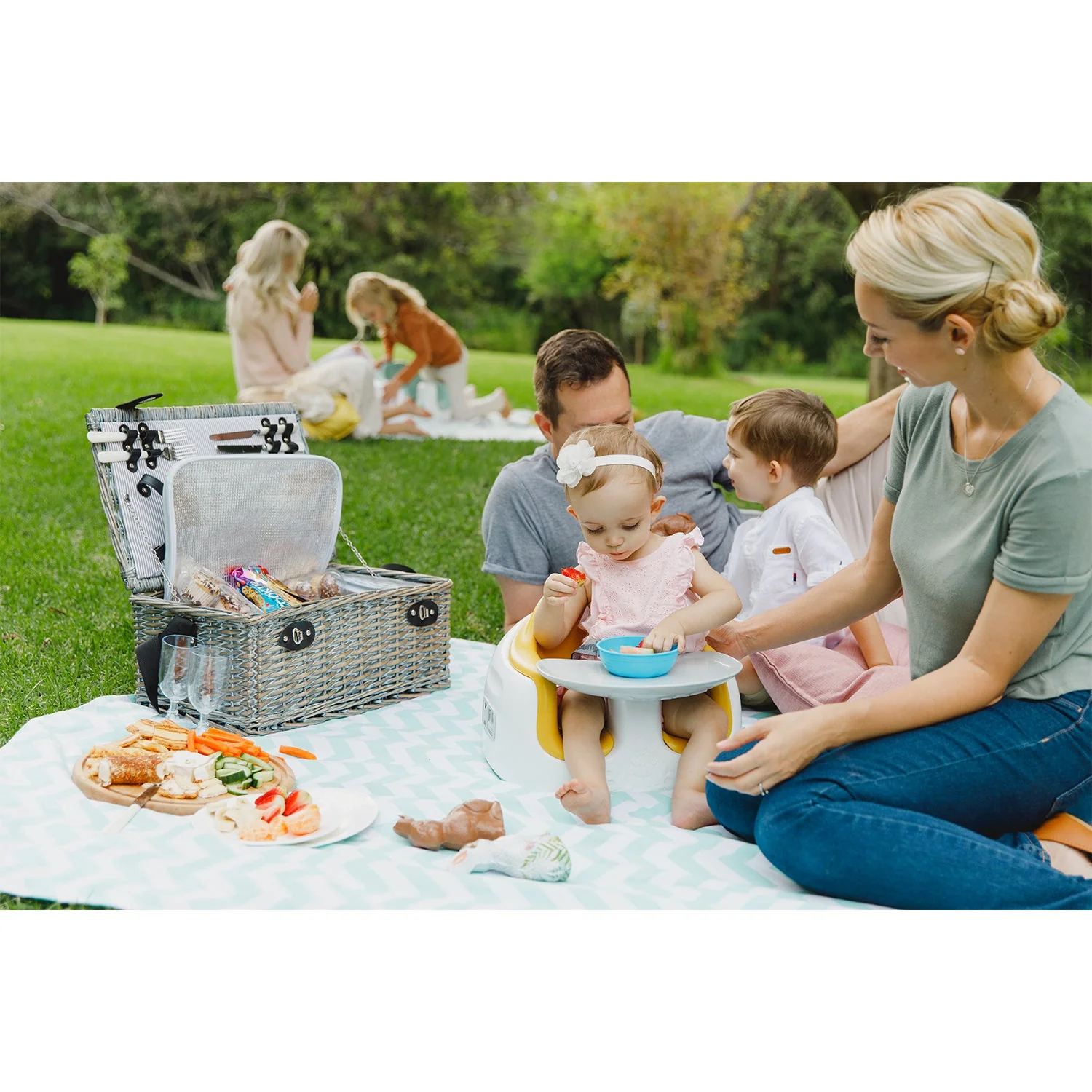 Bumbo Baby Toddler Soft Foam Multi Seat with Tray and Buckle Straps, Mimosa - Image 6
