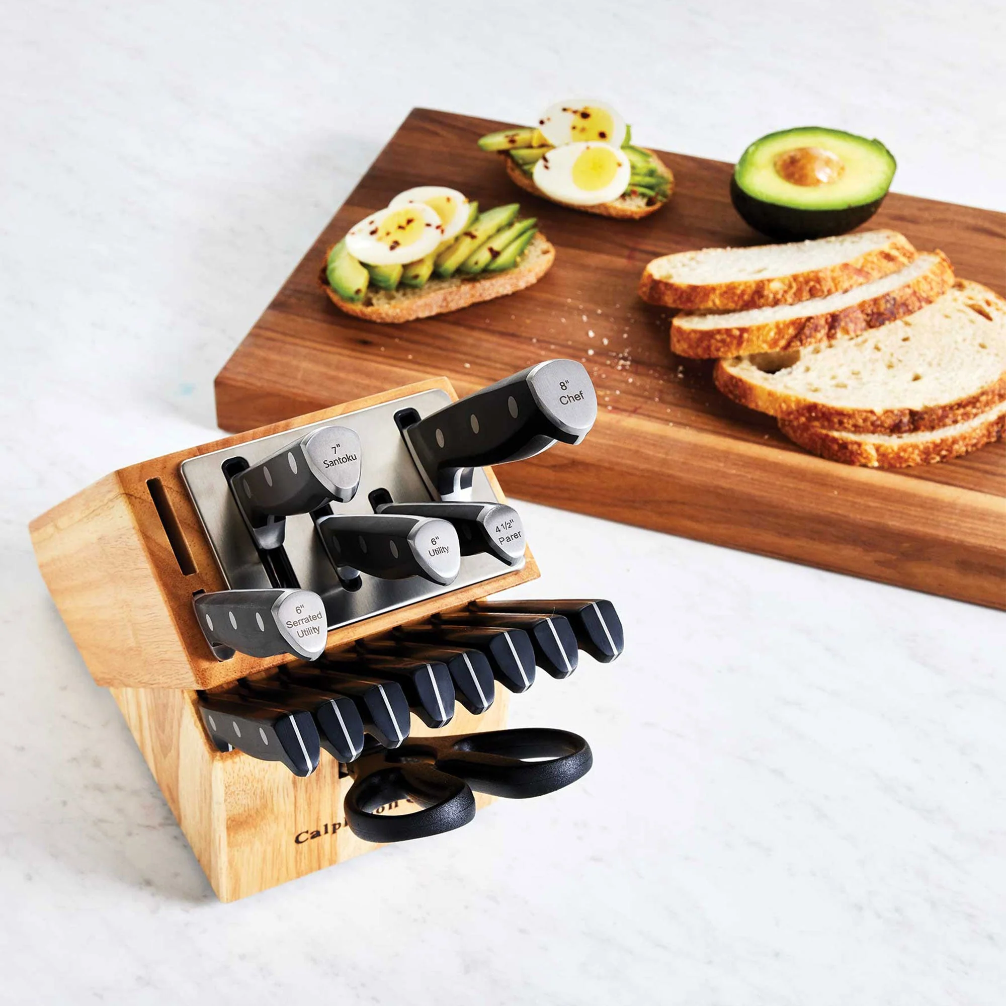 Calphalon Classic 15 Piece Kitchen Knife Cutlery Set with Self Sharpening Block - Image 10