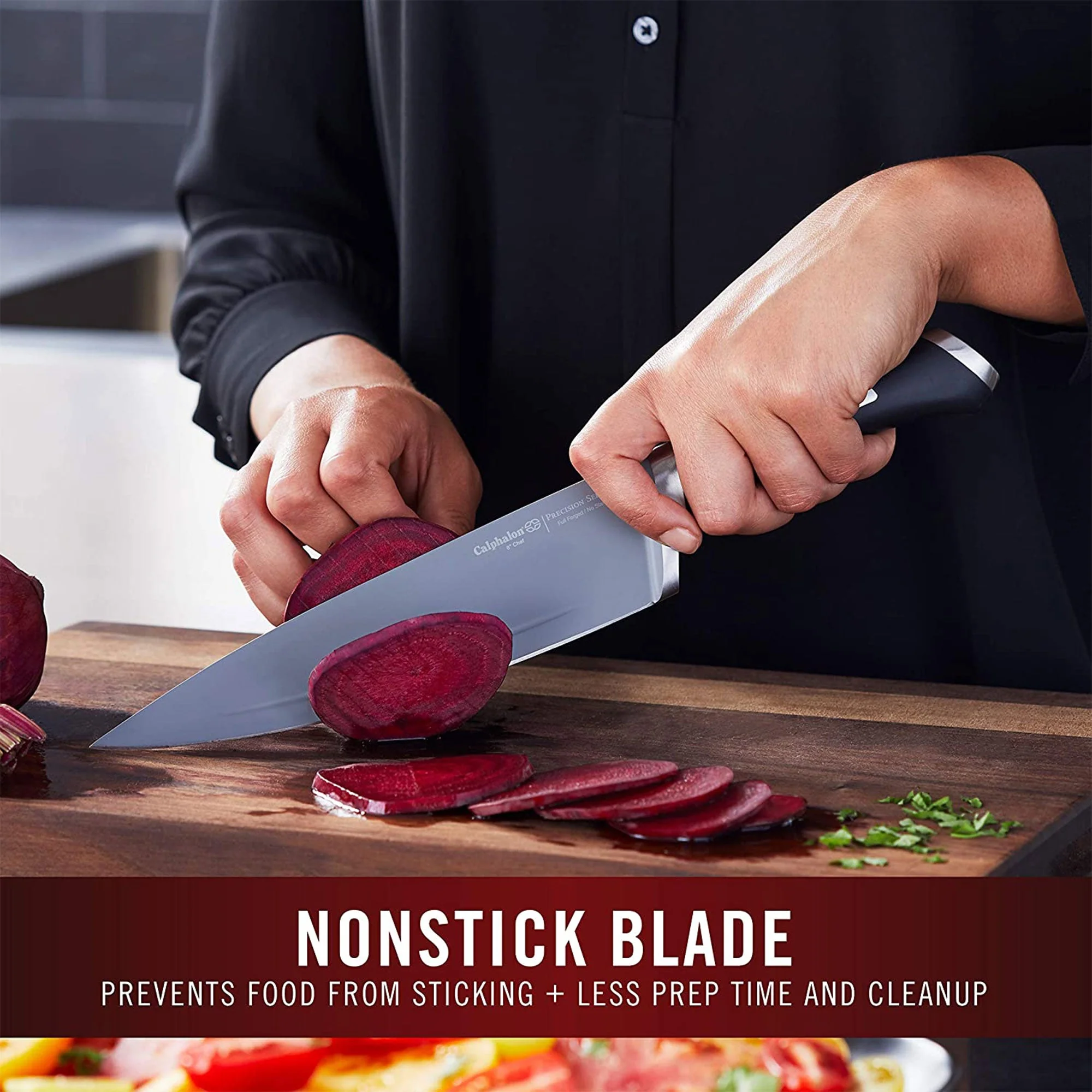Calphalon Precision SharpIN Nonstick 13-Piece Knife Set w/ Self-Sharpening Block - Image 5