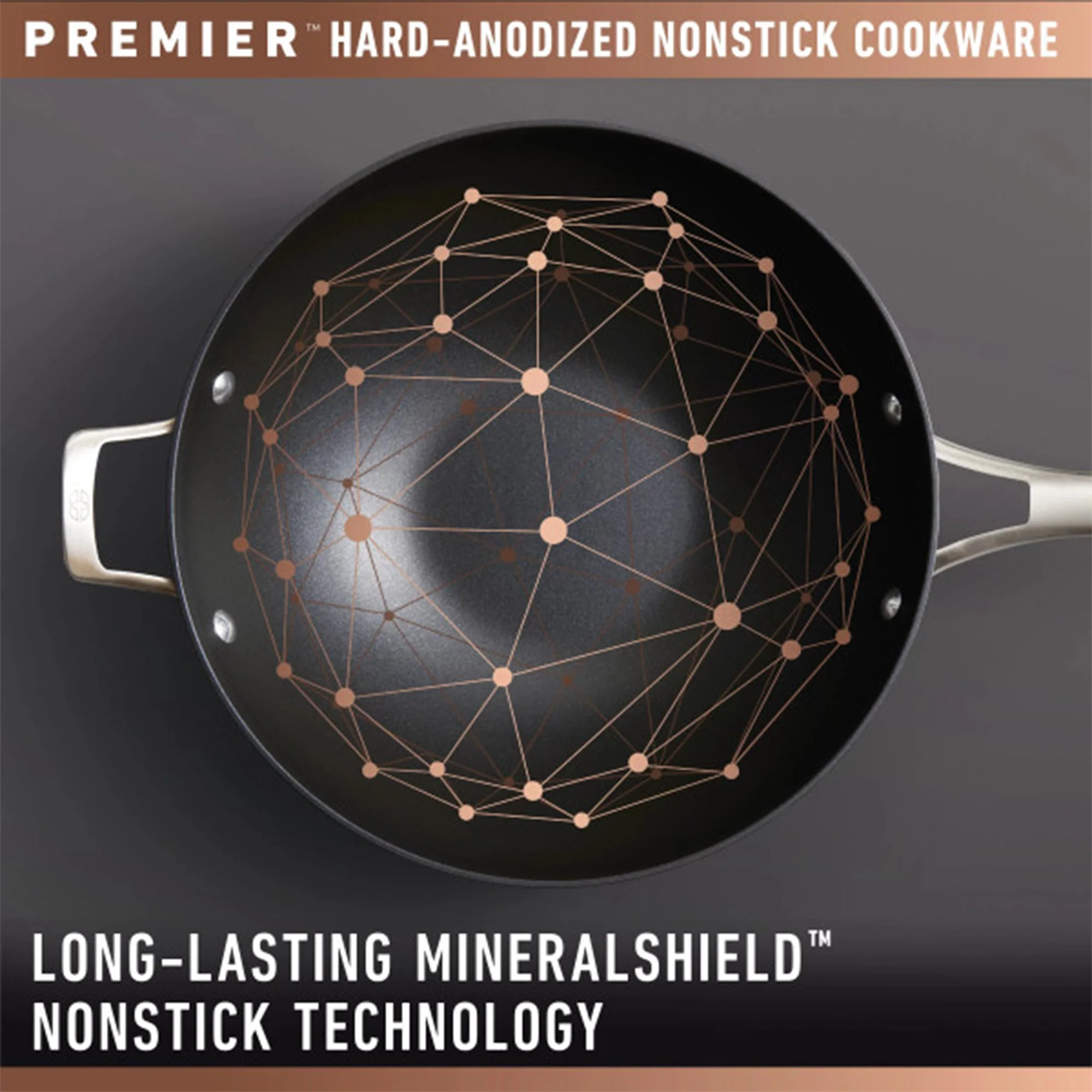 Calphalon Premier 16 Inch Hard Anodized Nonstick Roasting Pan with Elevated Rack - Image 4