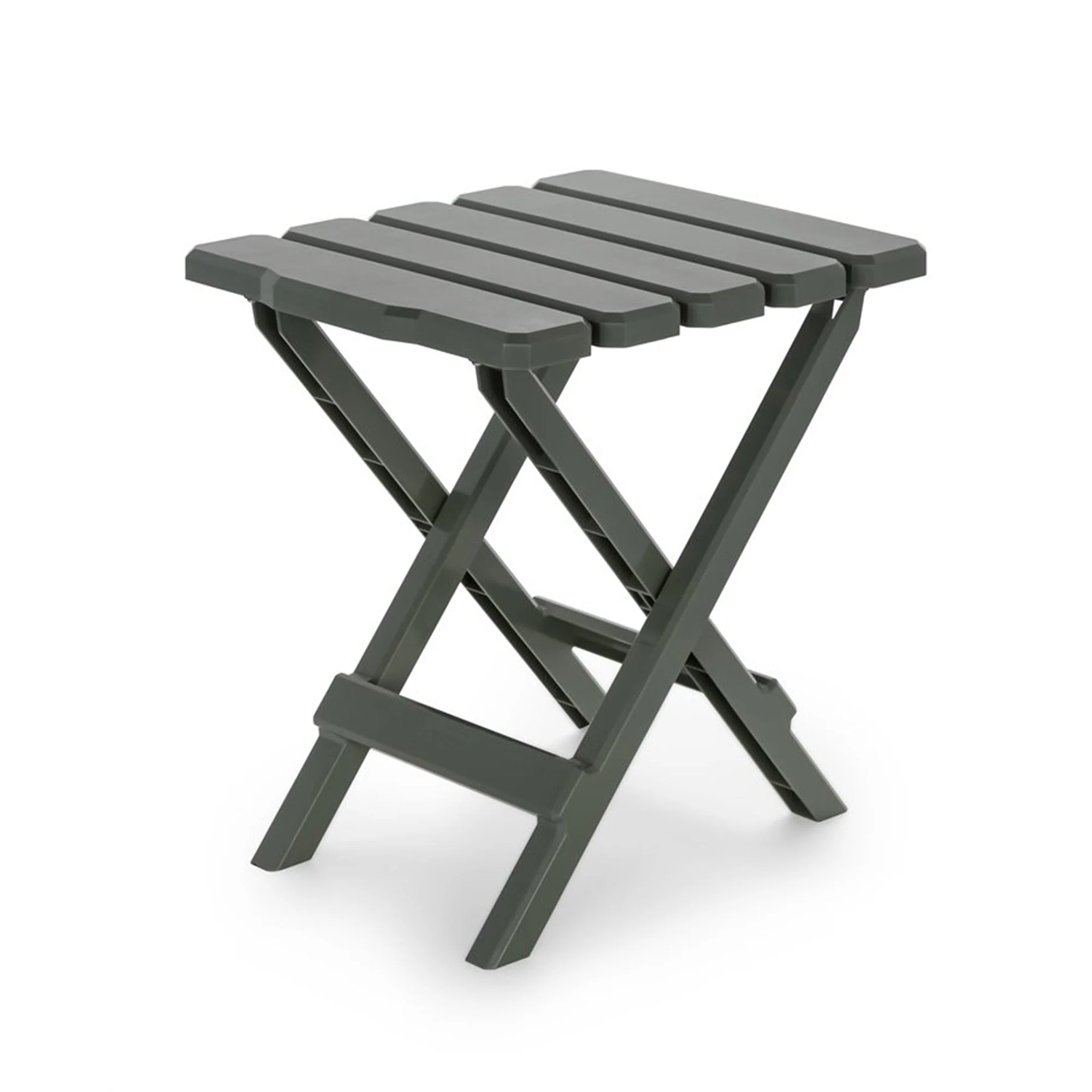 Camco Adirondack Outdoor Camping Small Plastic Folding Side Table, Sage (2 Pack) - Image 2