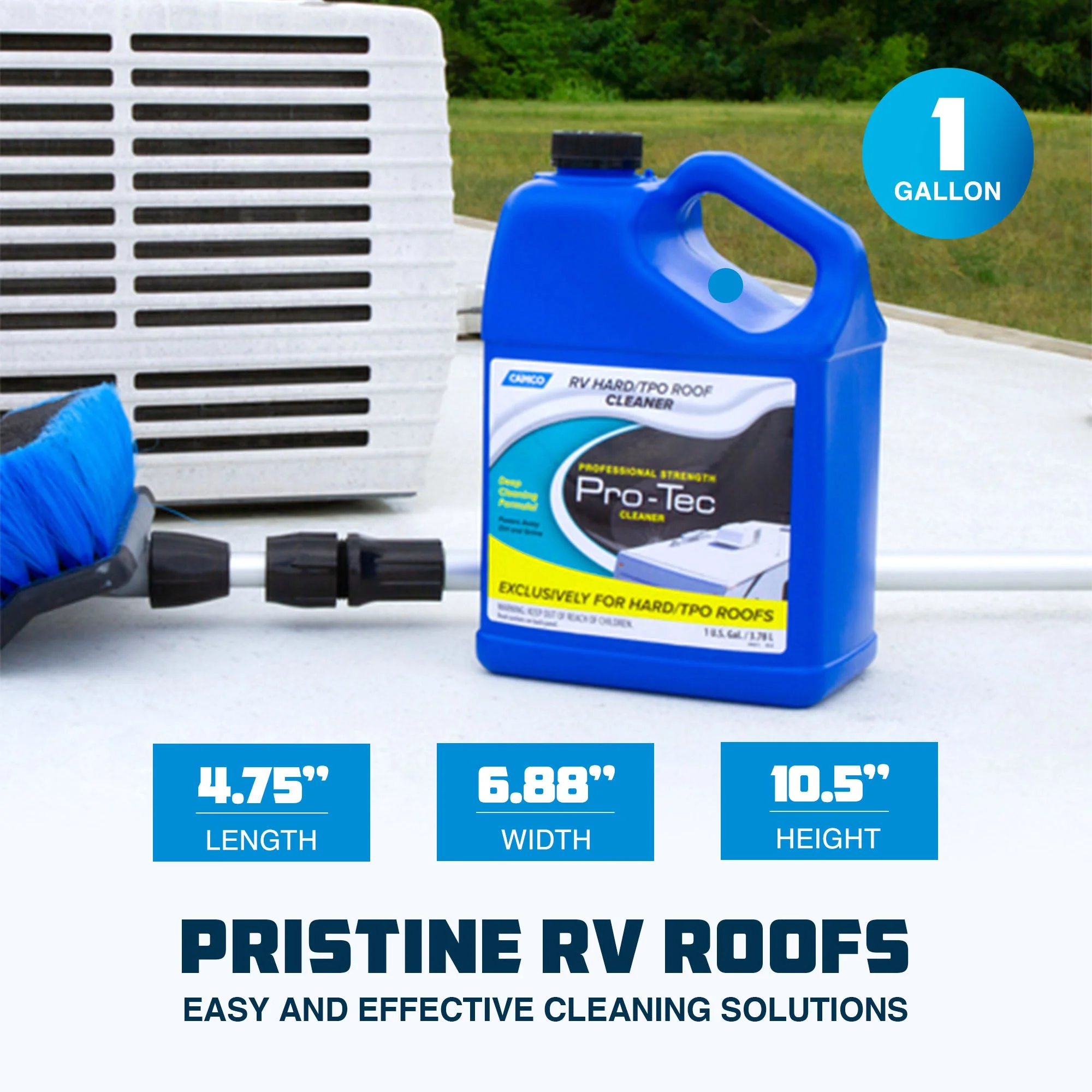 Camco Pro-Tec Professional Strength RV Hard/TPO Roof Cleaner Formula, 32 oz. Jug - Image 3