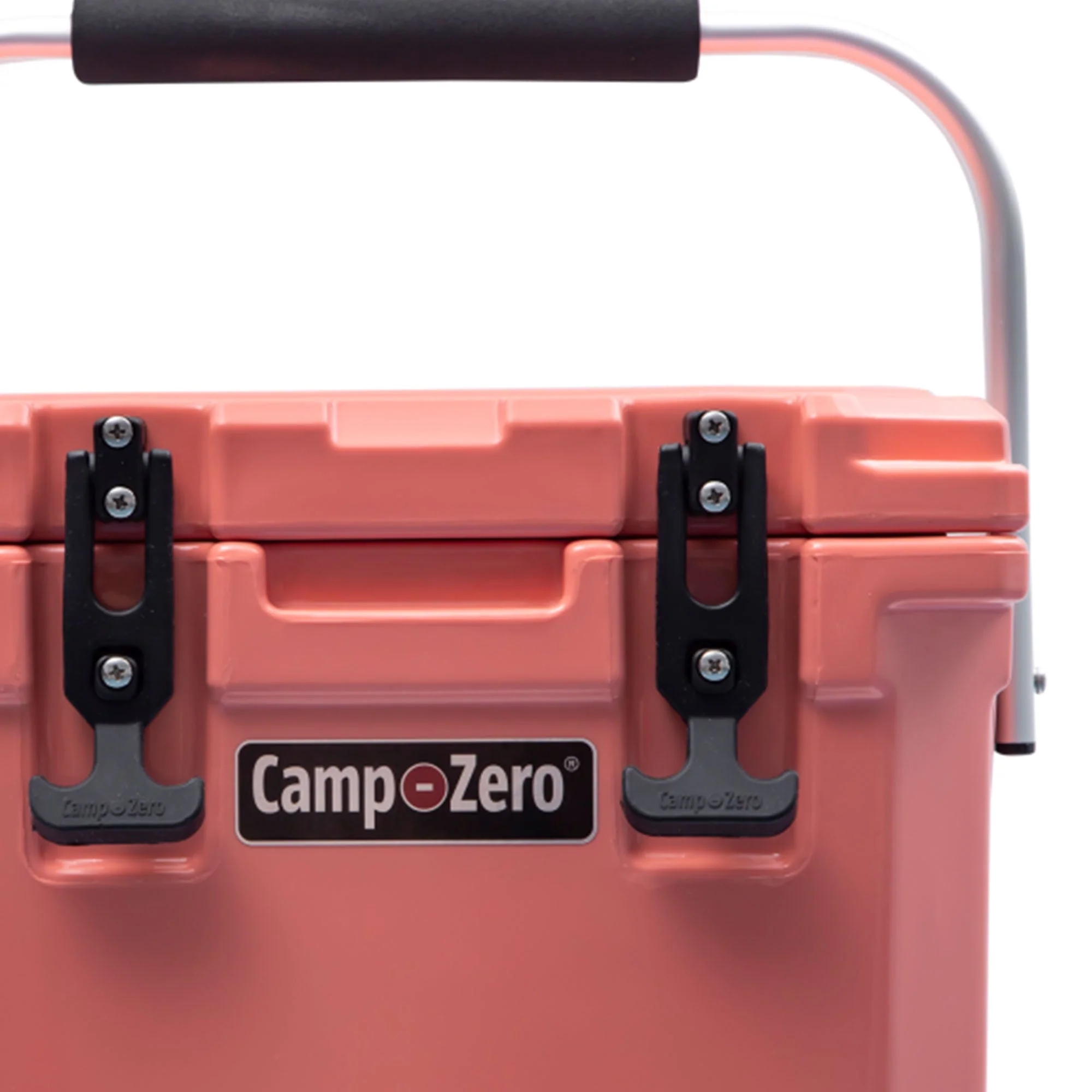 CAMP-ZERO 10 Liter 10.6 Quart Lidded Cooler with 2 Molded In Cup Holders, Coral - Image 6