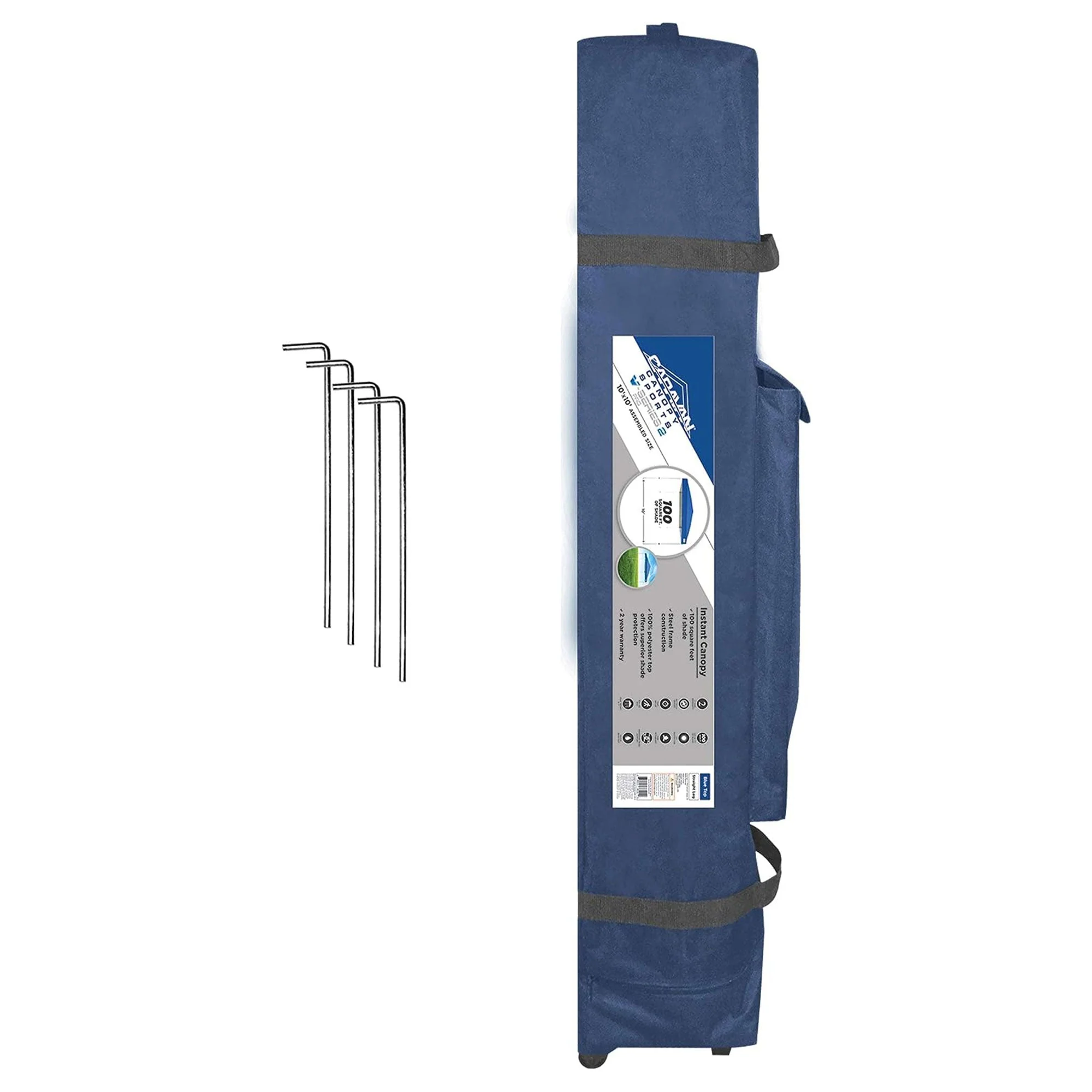 Caravan Canopy V Series 2 Pro 10' x 10' Entry Level Straight Leg Canopy, Blue - Image 7