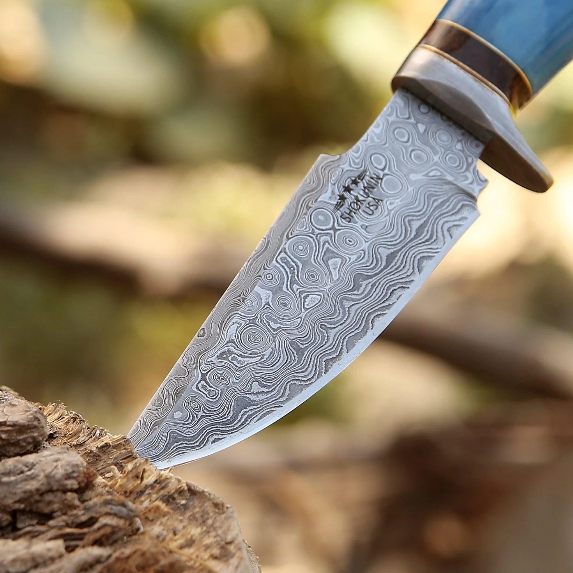 Champion Hunting Knife with Rosewood & Bone Handle