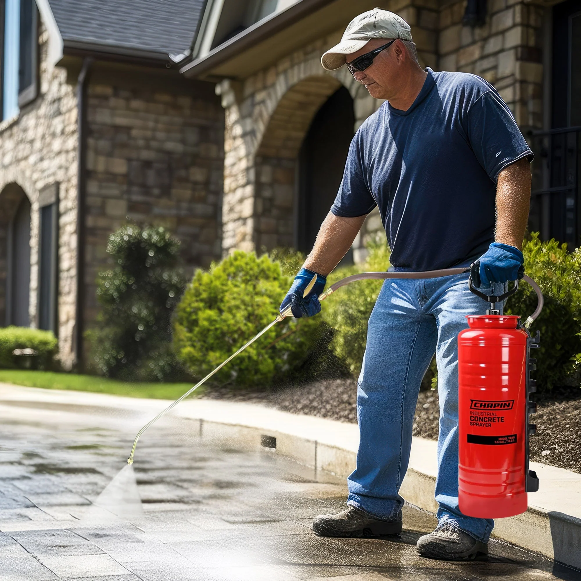 Chapin 3.5 Gallon Tri Poxy Industrial Concrete Open Head Handheld Tank Sprayer - Image 5