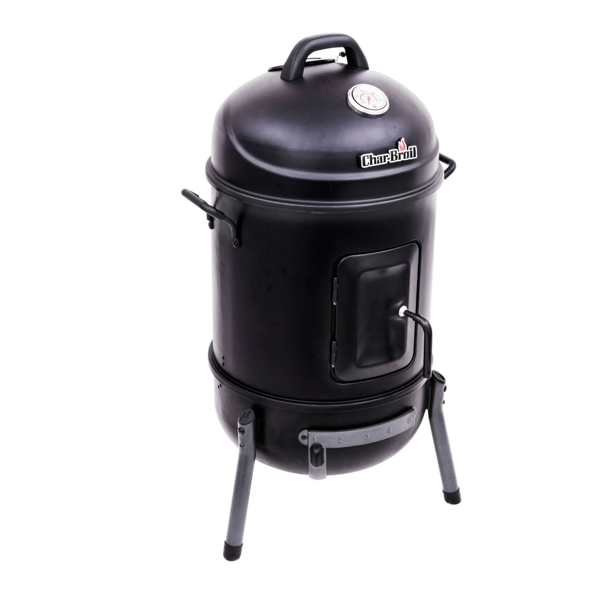 Char-Broil 16 Inch Alloy Steel Cylinder Bullet Smoker with Dual Carry Handles - Image 11