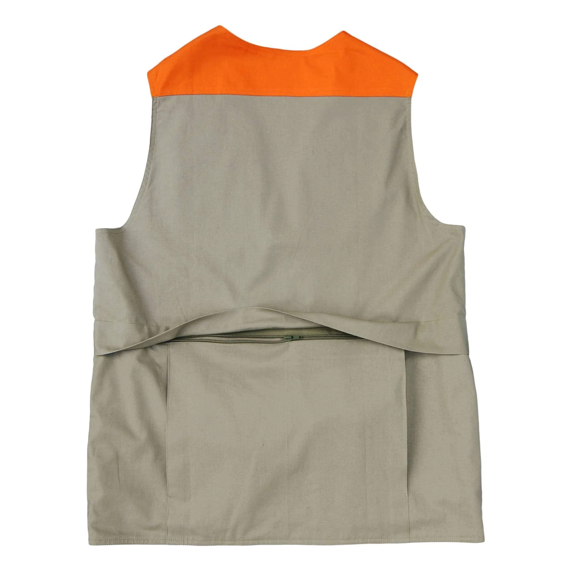 Clay Bird Shooting Safari Vest for Men - Khaki/Blaze - Image 2