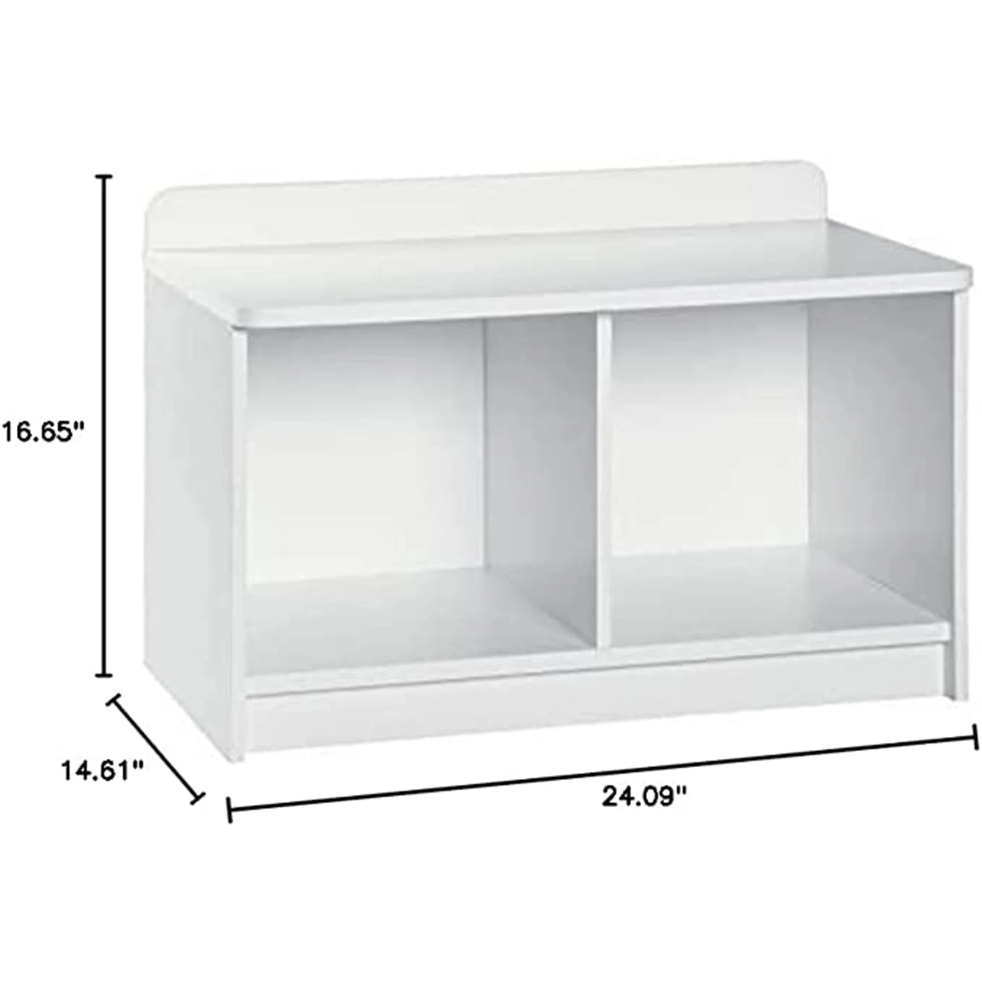 ClosetMaid Cubeical 149400 Heavy Duty Small Wood 2-Cube Storage Bench, White - Image 2