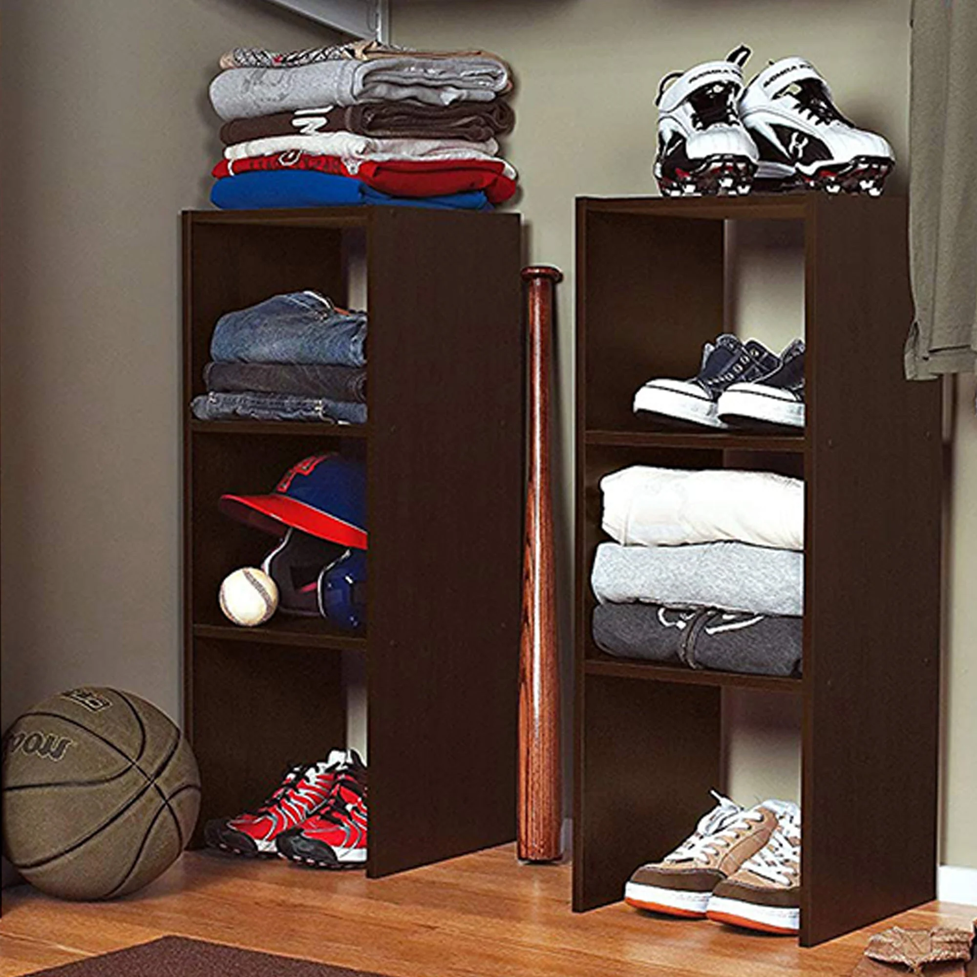 ClosetMaid Decorative Home Stackable 2-Cube Organizer Storage 31-Inch, Espresso - Image 6