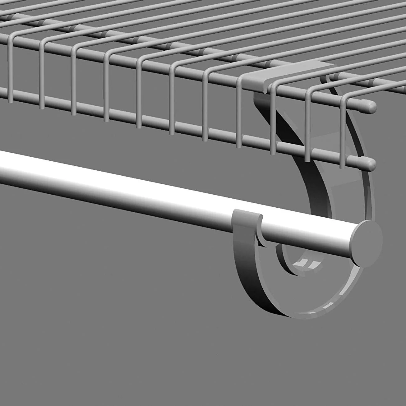 Closetmaid SuperSlide Flexible 2 to 4 Foot Hanging Closet Organizing Rod, White - Image 2