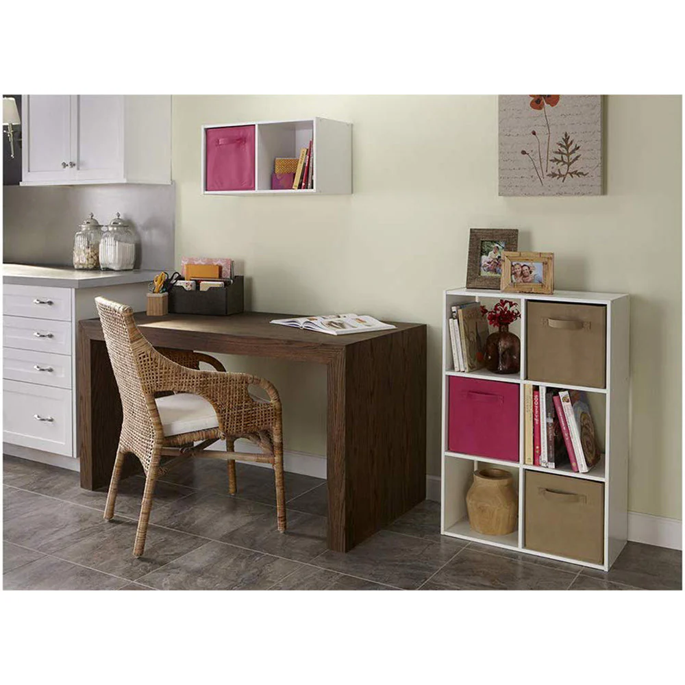 Closetmaid White Home 6 Cube Cubical Storage Organizer with Fabric Bins (6 Pack) - Image 6