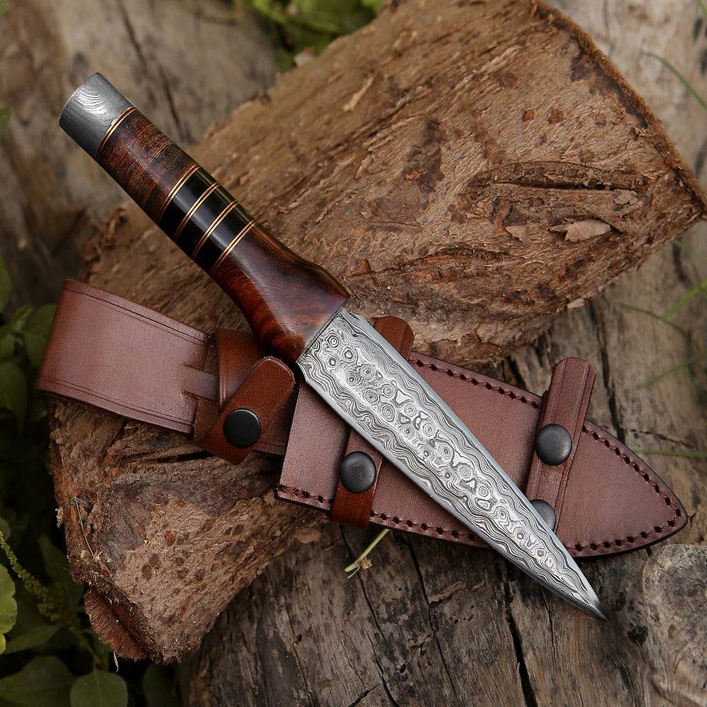Cloud Damascus Dagger with Sheath - Image 3