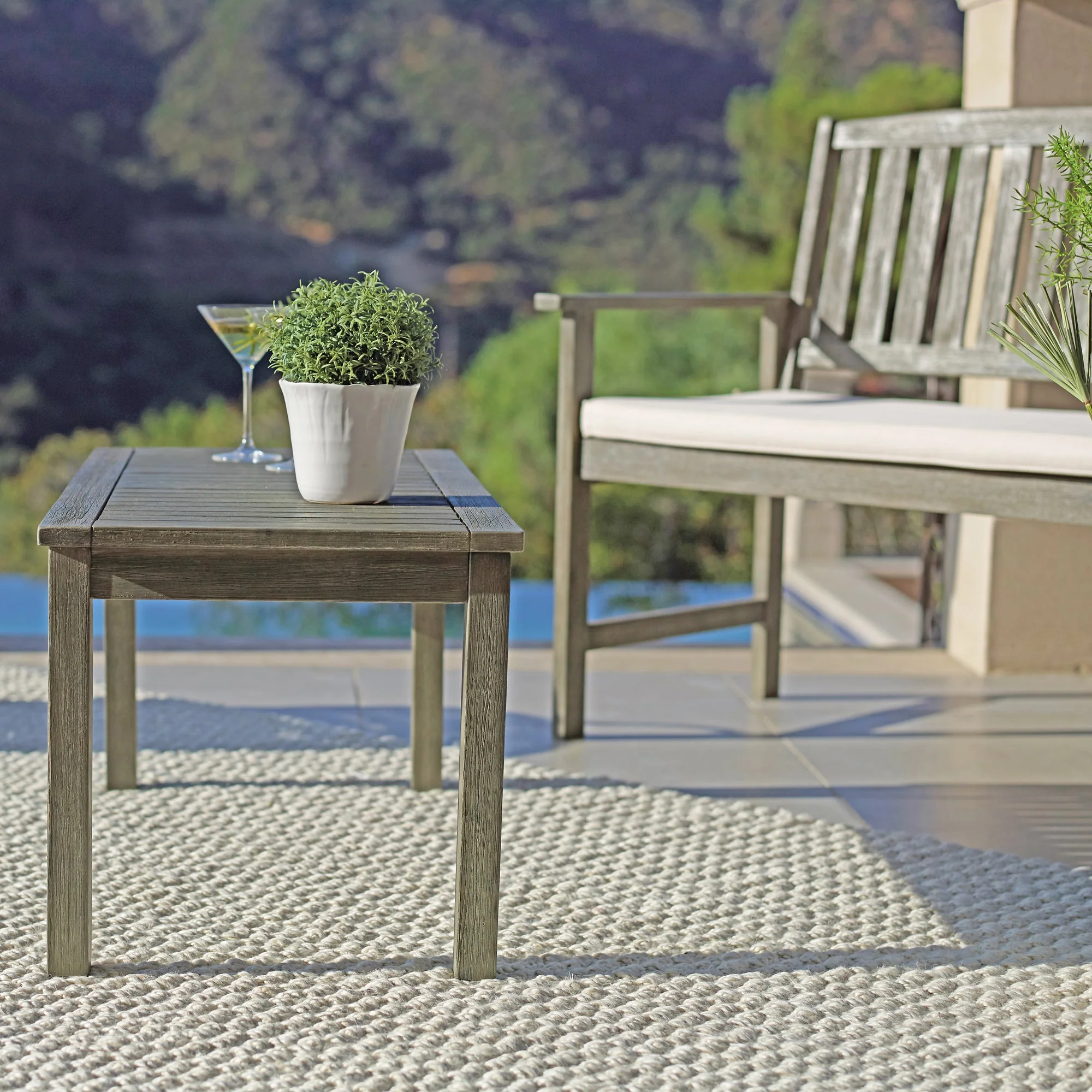 Coaster Home Furnishings Jonah 4 Piece Wood Outdoor Patio Conversation Set, Gray - Image 10
