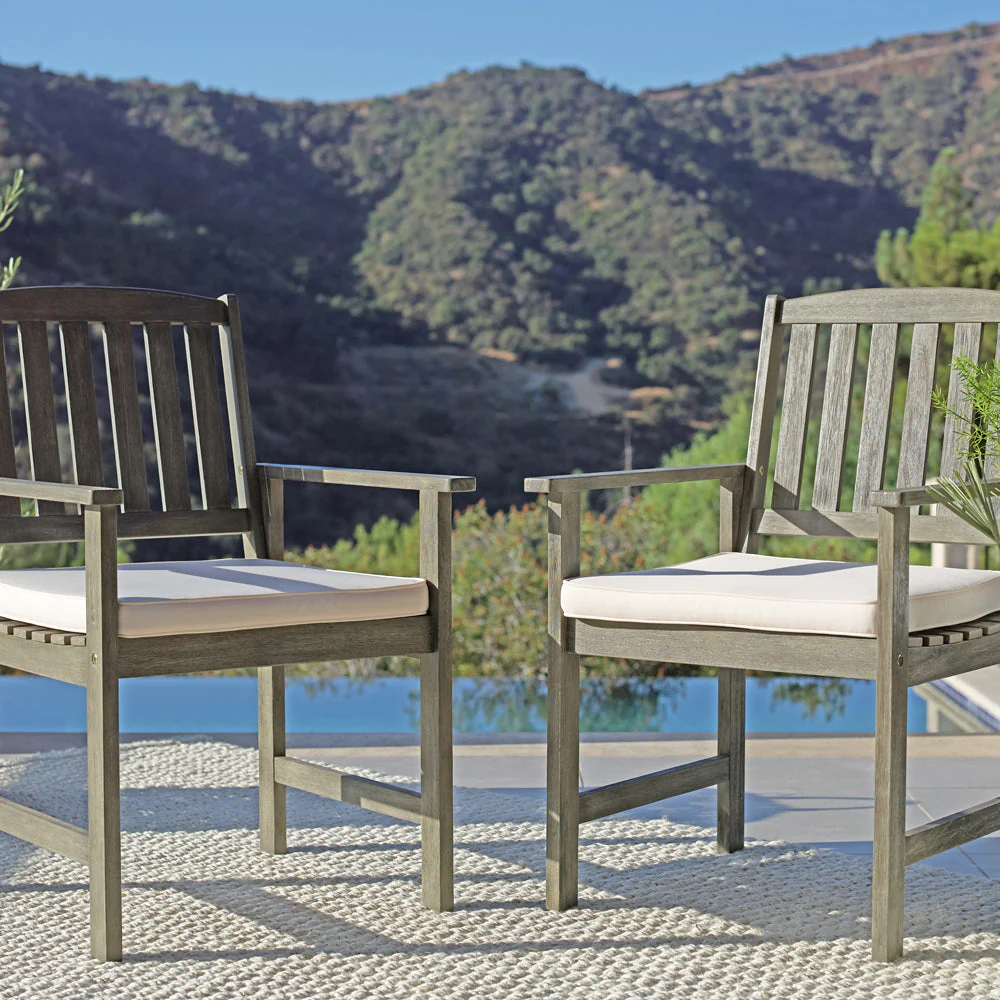 Coaster Home Furnishings Jonah 4 Piece Wood Outdoor Patio Conversation Set, Gray - Image 5
