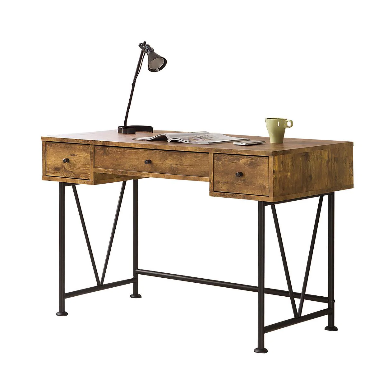 Coaster Home Furniture Analiese 3 Drawer Home Office Study Desk, Antique Nutmeg - Image 5