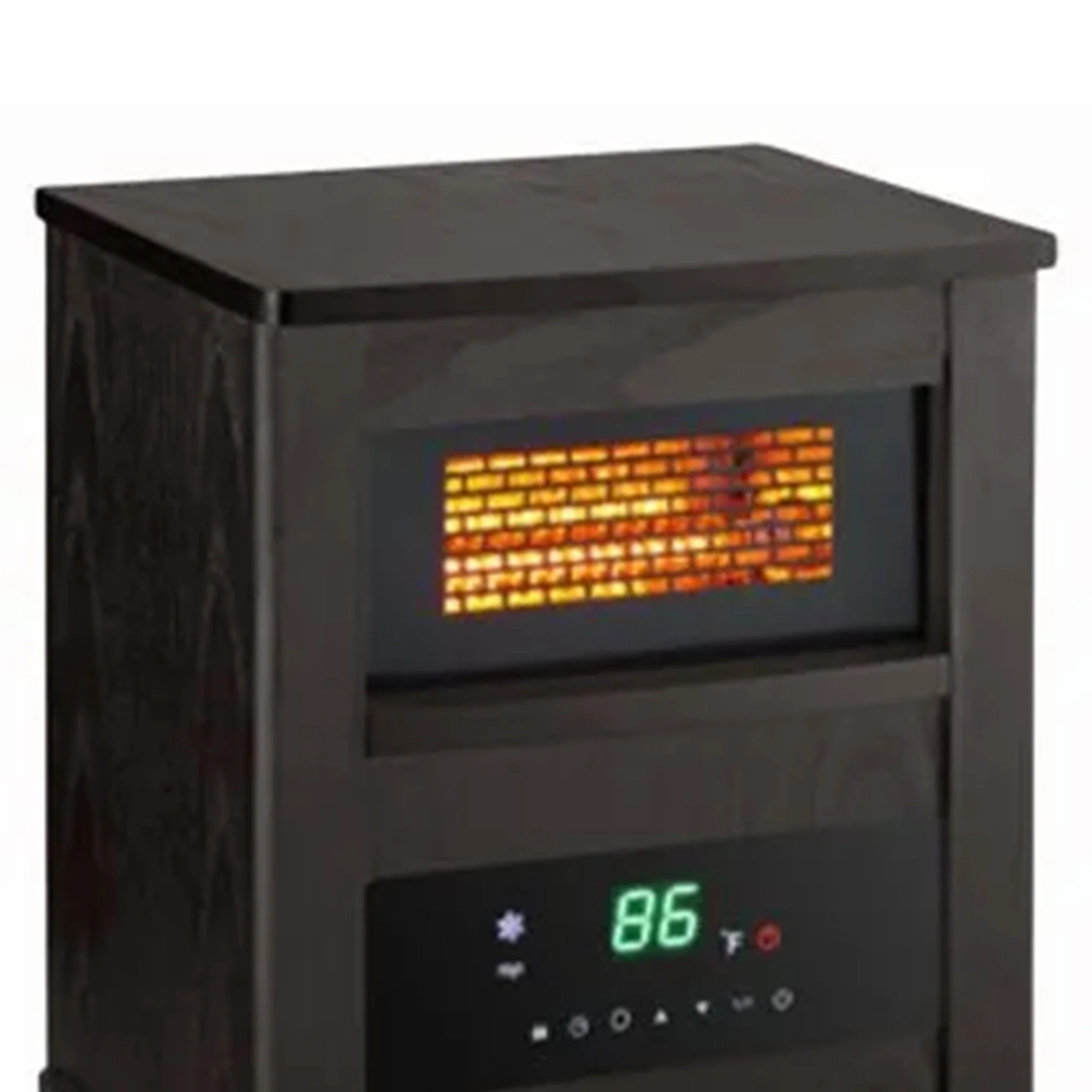 Comfort Zone Wood Cabinet Infrared High Power Quartz Heater and Remote, Espresso - Image 6
