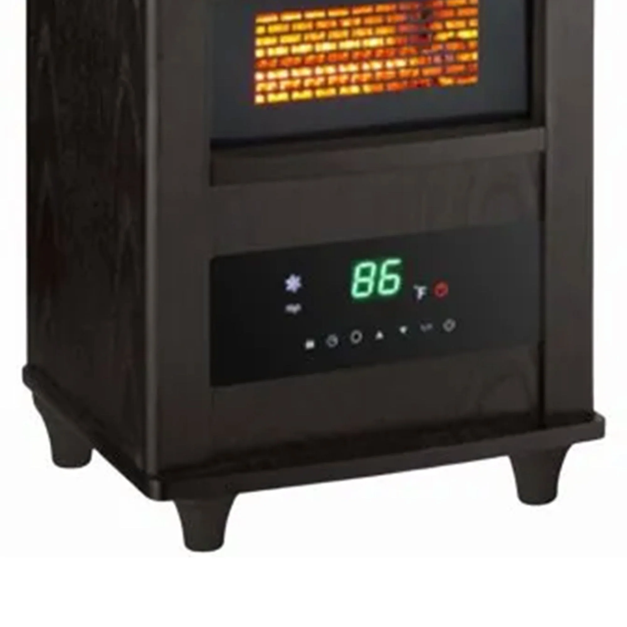 Comfort Zone Wood Cabinet Infrared High Power Quartz Heater and Remote, Espresso - Image 7